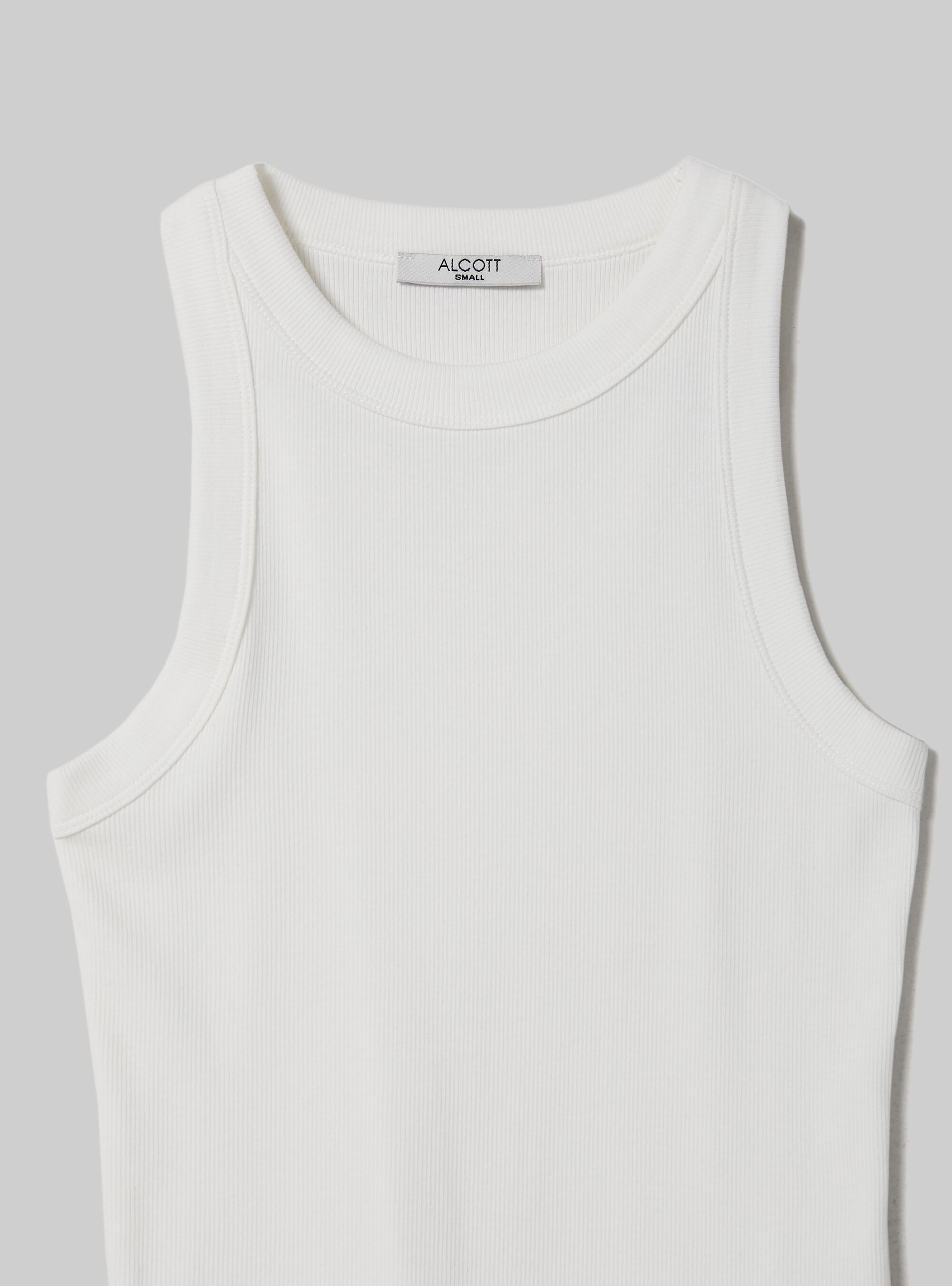 Ribbed cotton tank top