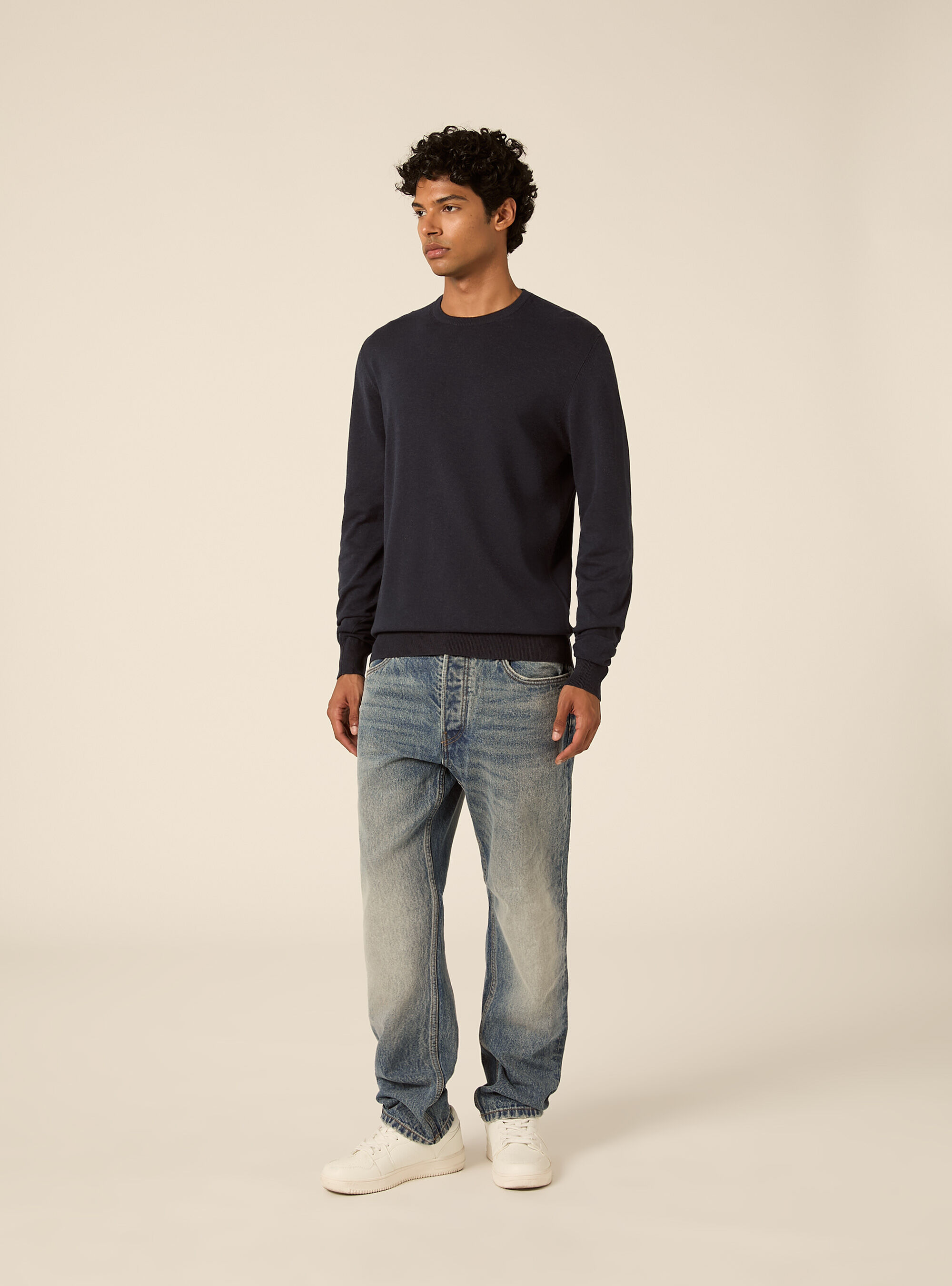 Pullover girocollo in viscosa