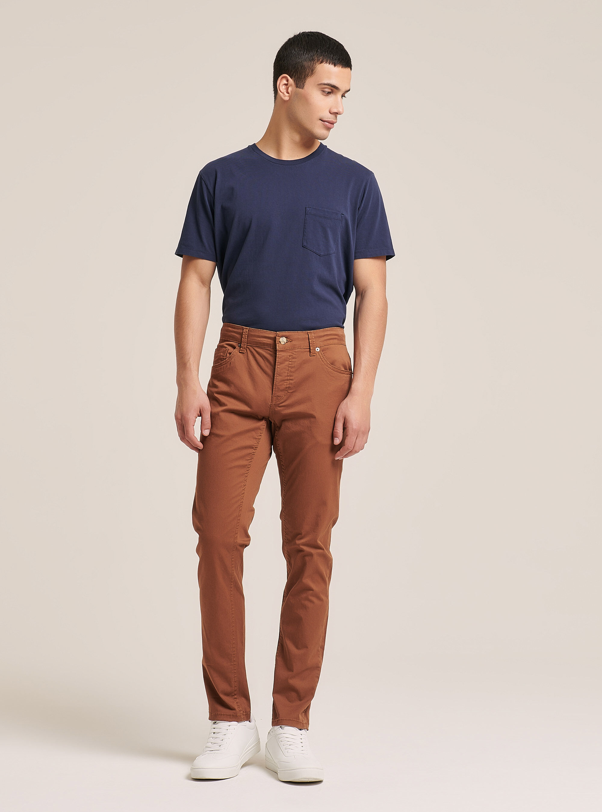 Brown skinny trousers 2025