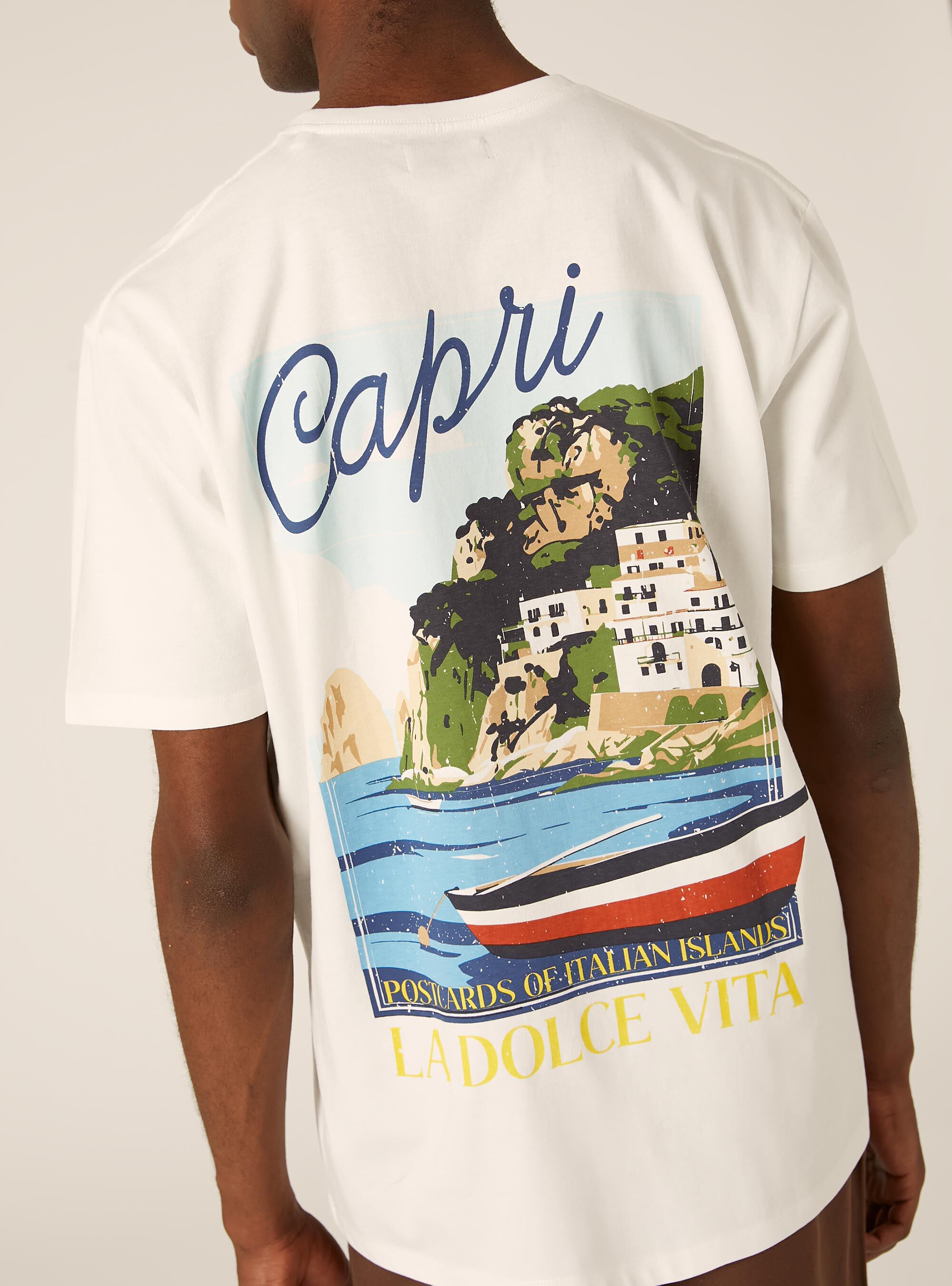 Capri Amore Mio Boxy Fit T-Shirt, WH2 WHITE