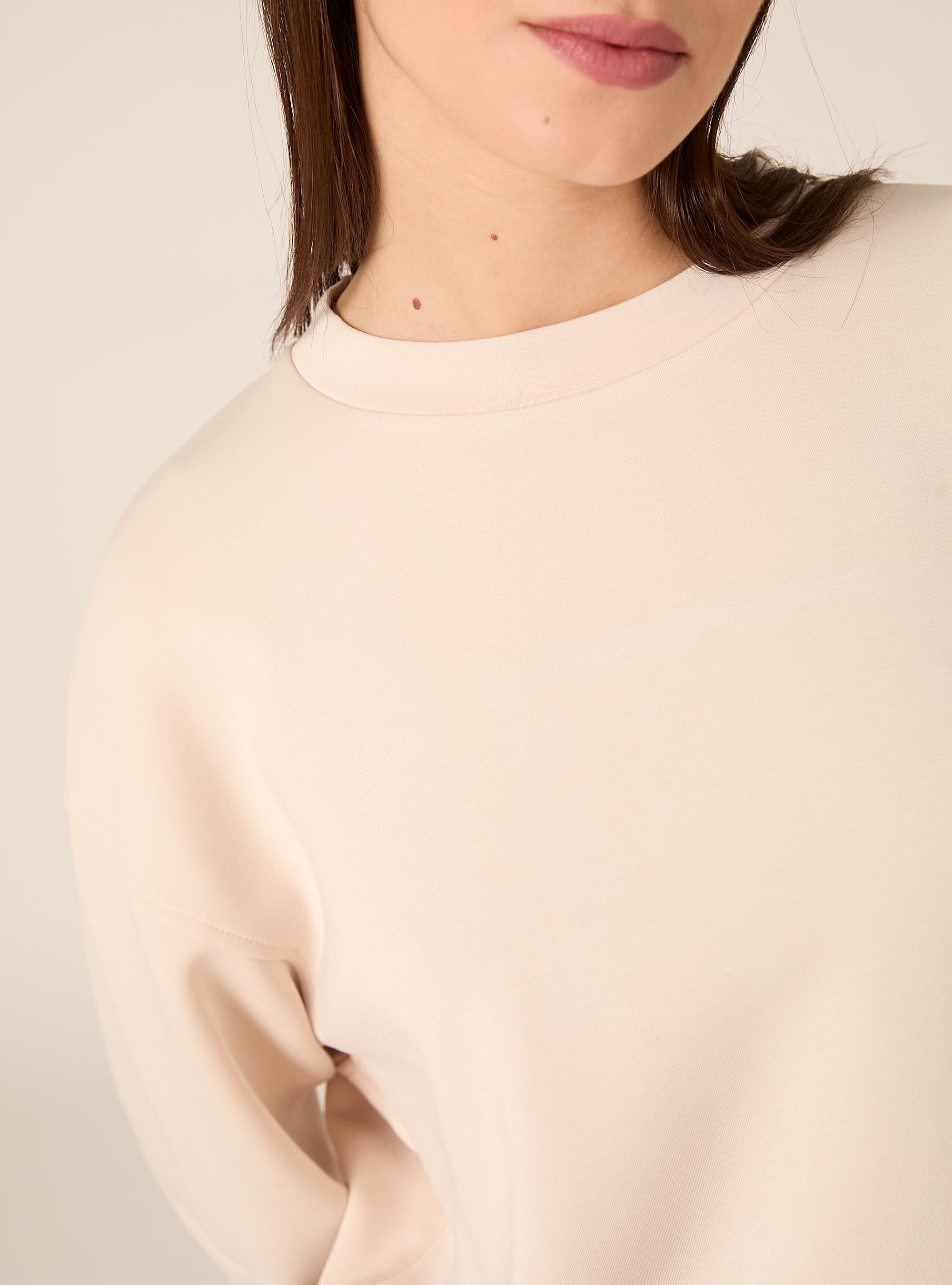 Soft touch sweatshirt, CR3 CREAM LIGHT