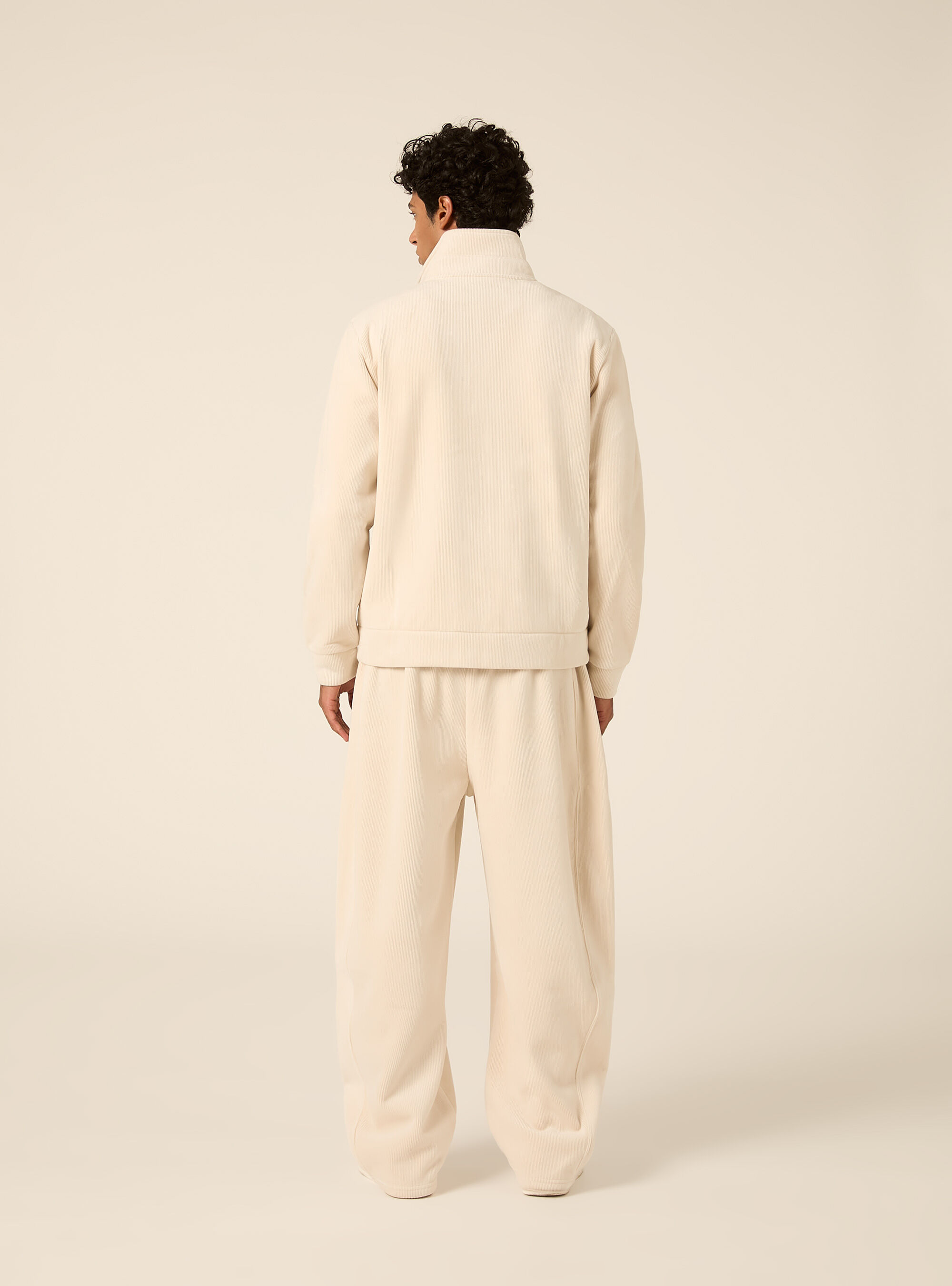Cardigan in velluto a coste, CR3 CREAM LIGHT
