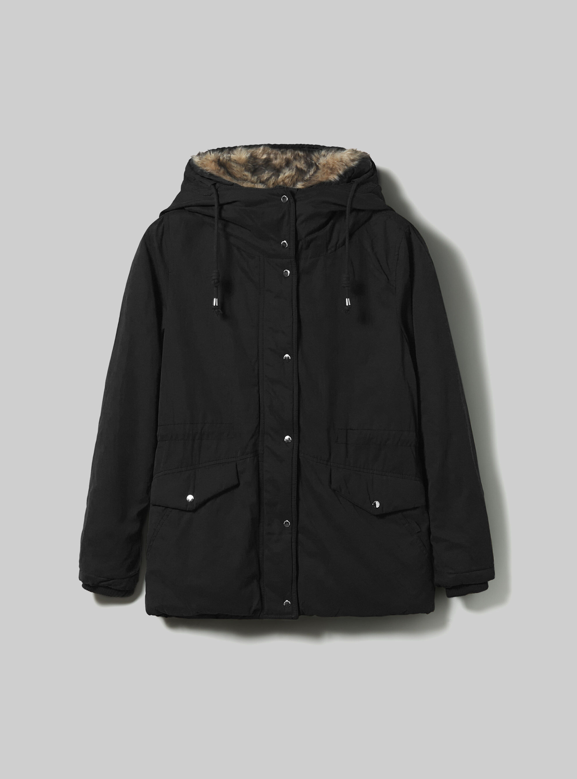 ジャケット・アウター Oproject PADDED HOODED DUFFLE COAT-BLACK 4852_a70910bac5.jpg