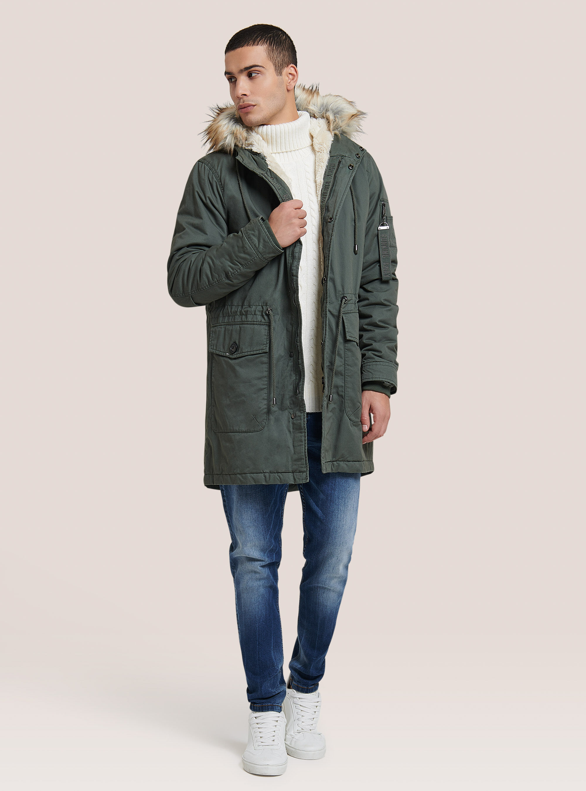 Parka en cuir shop