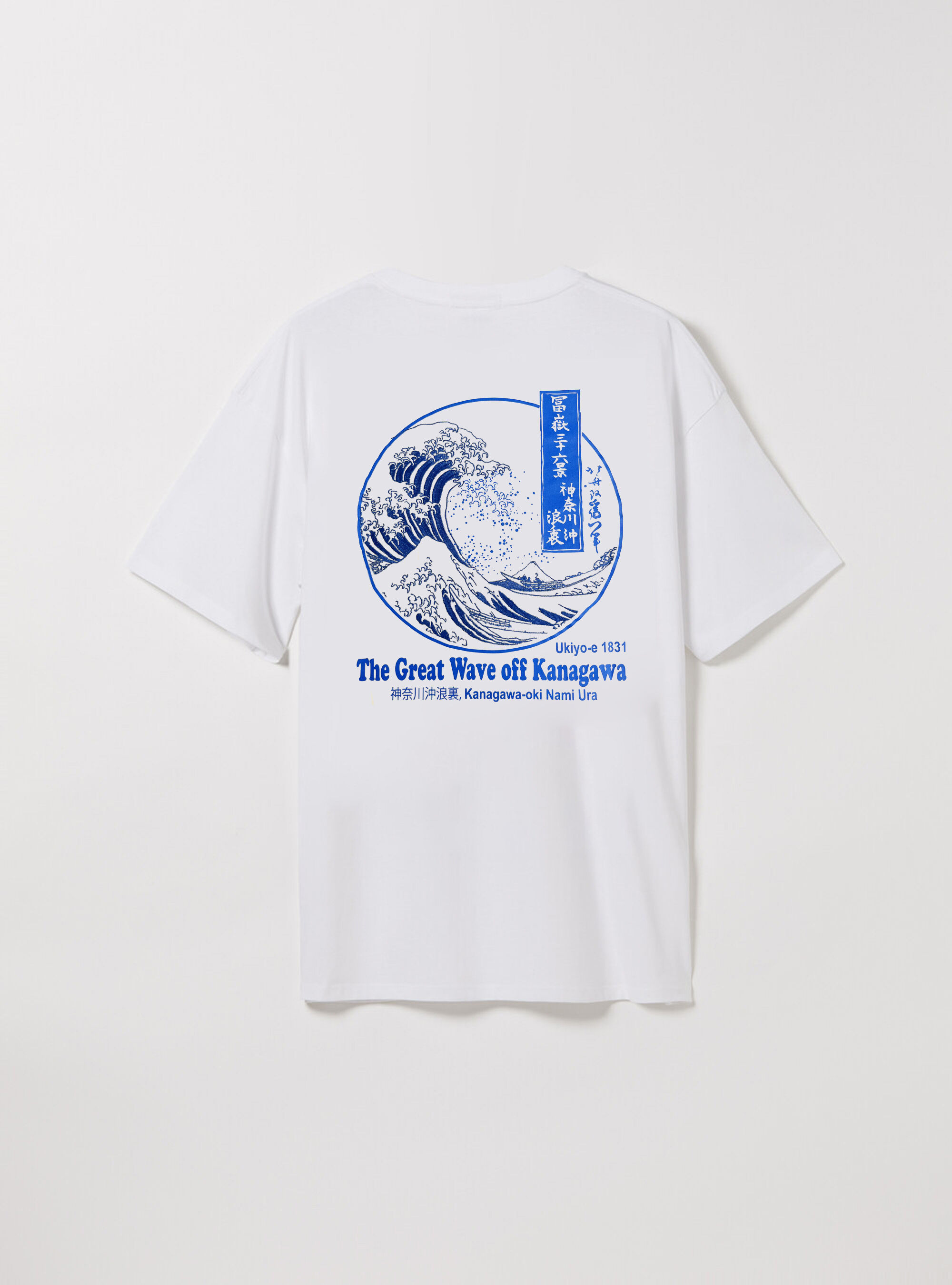 Hokusai / Alcott boxy fit t-shirt, WH2 WHITE