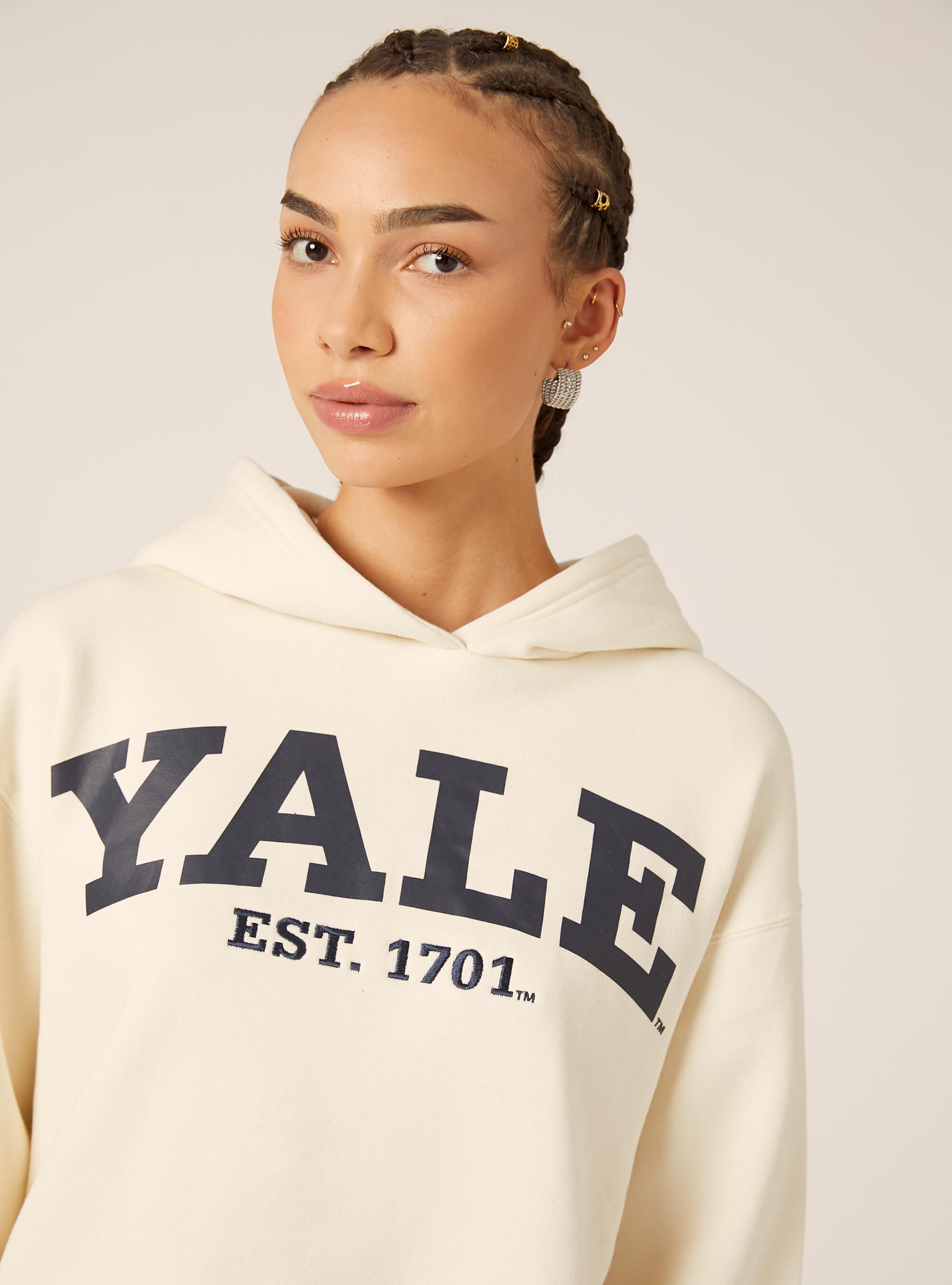 Sweat-shirt coupe carr&eacute;e Yale / Alcott, CR3 CREAM LIGHT
