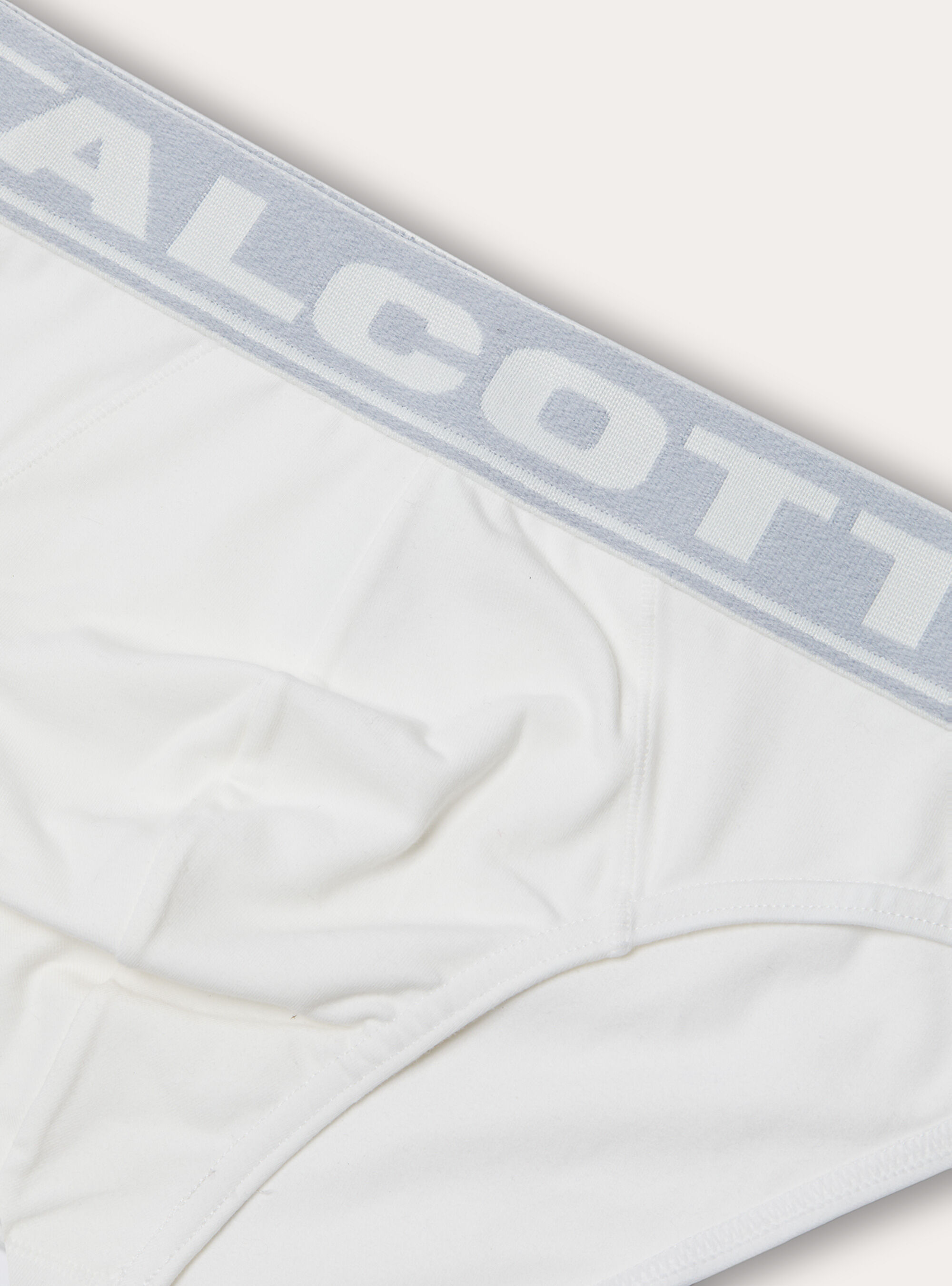 Briefs with jacquard logo elastic waistband