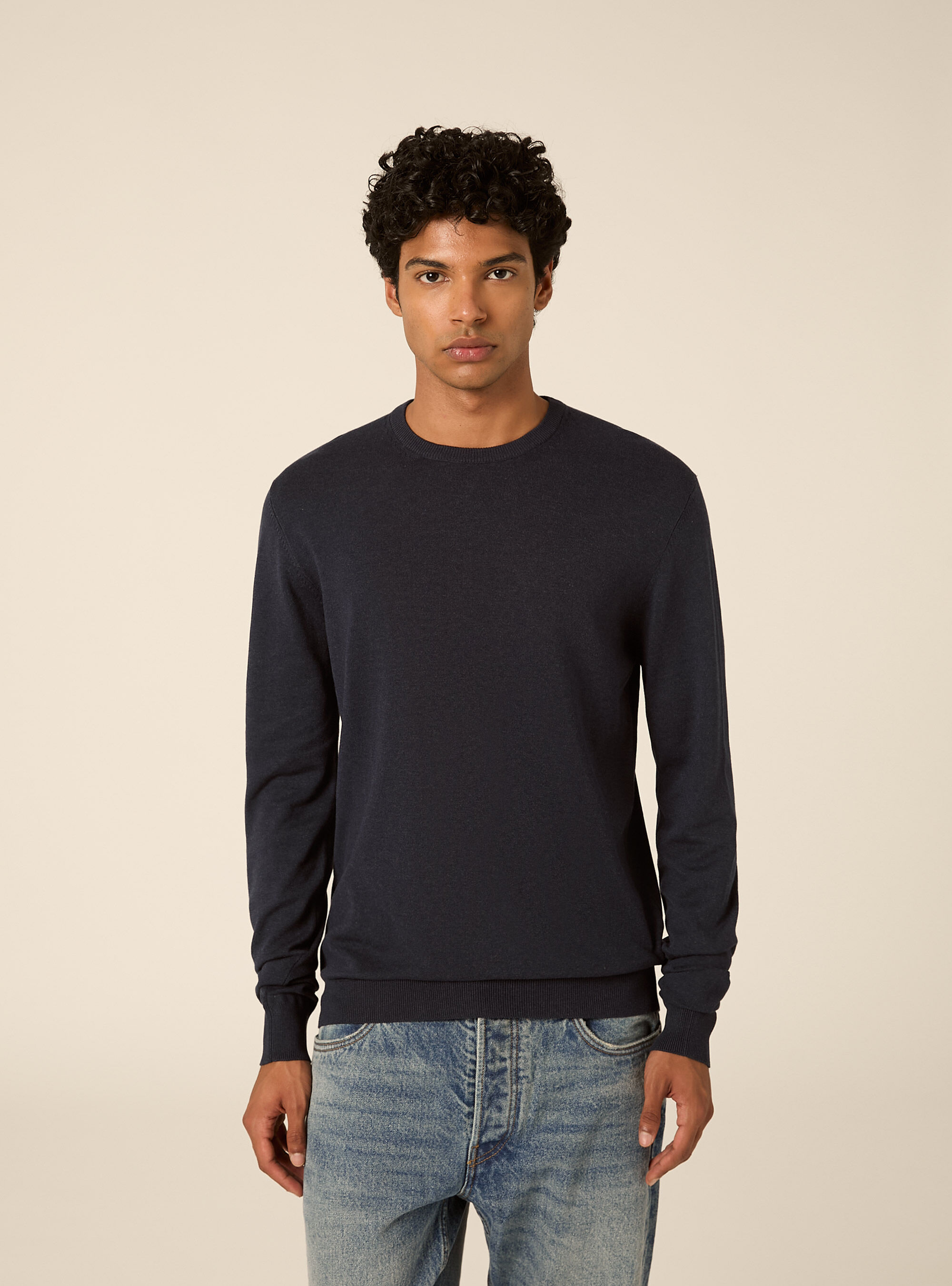 Pullover girocollo in viscosa