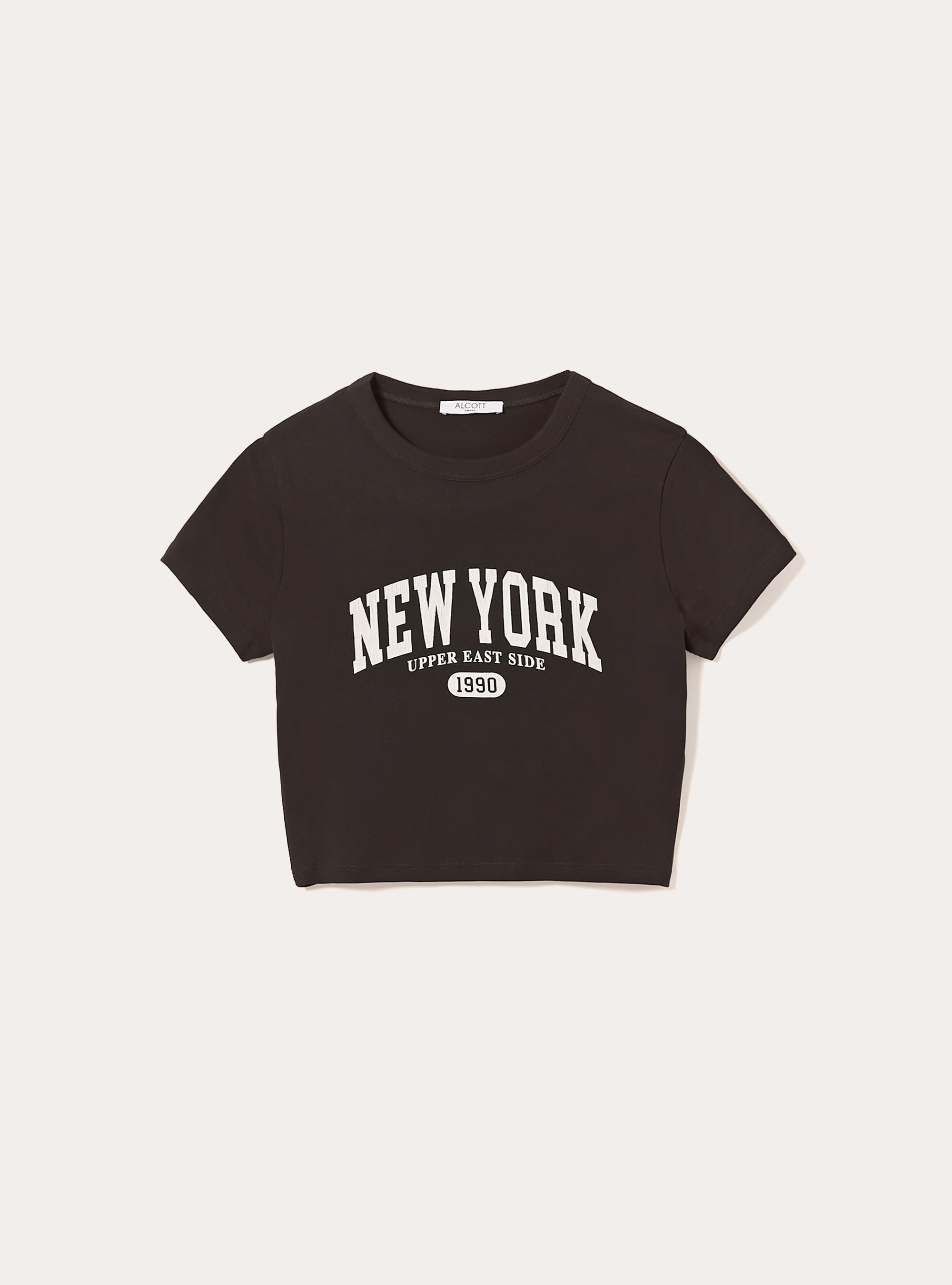 Cropped t-shirt with college print | Alcott | Women's T-Shirt