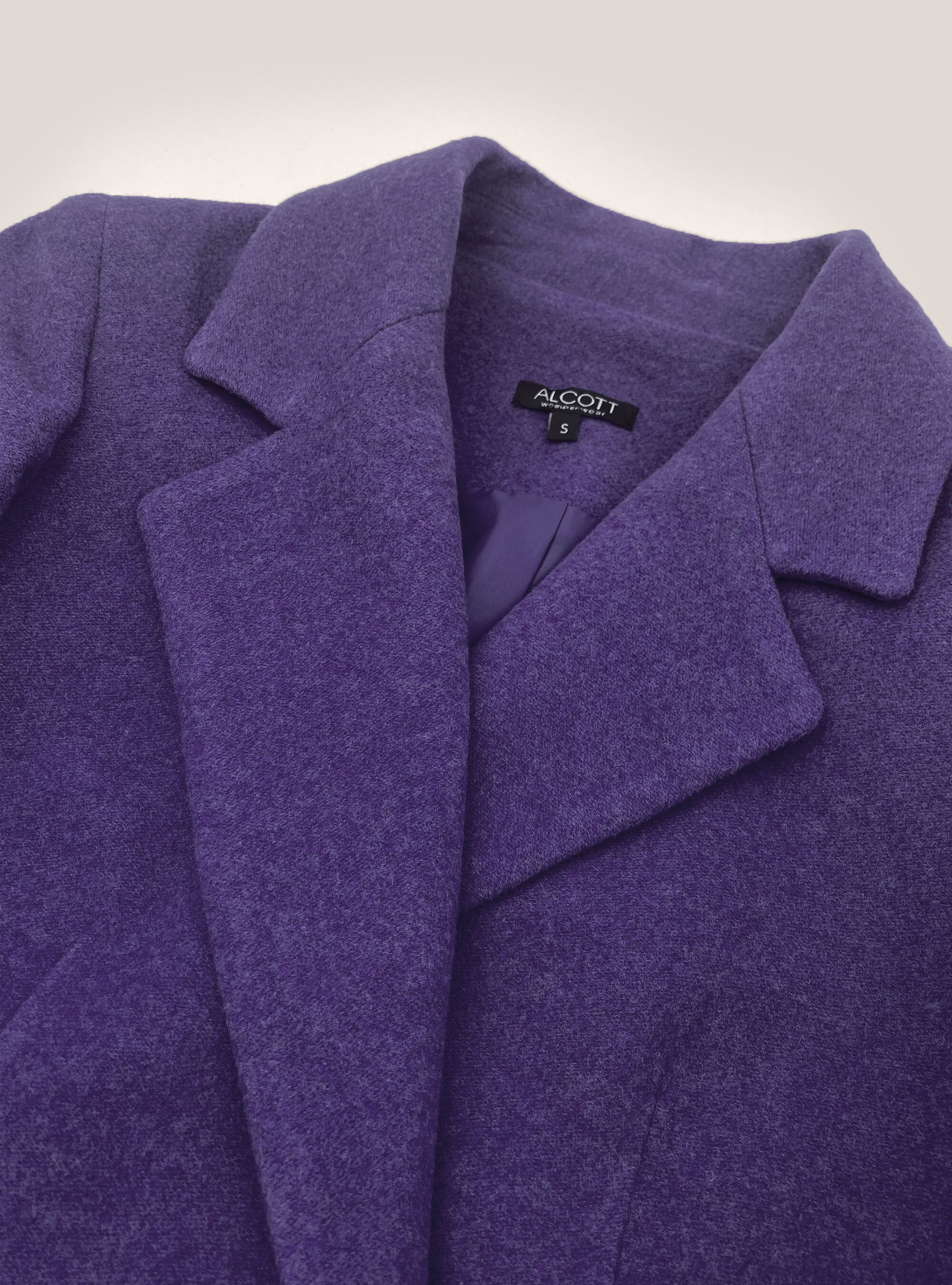 Cappotto monopetto lungo in misto lana, VI2 VIOLET MEDIUM