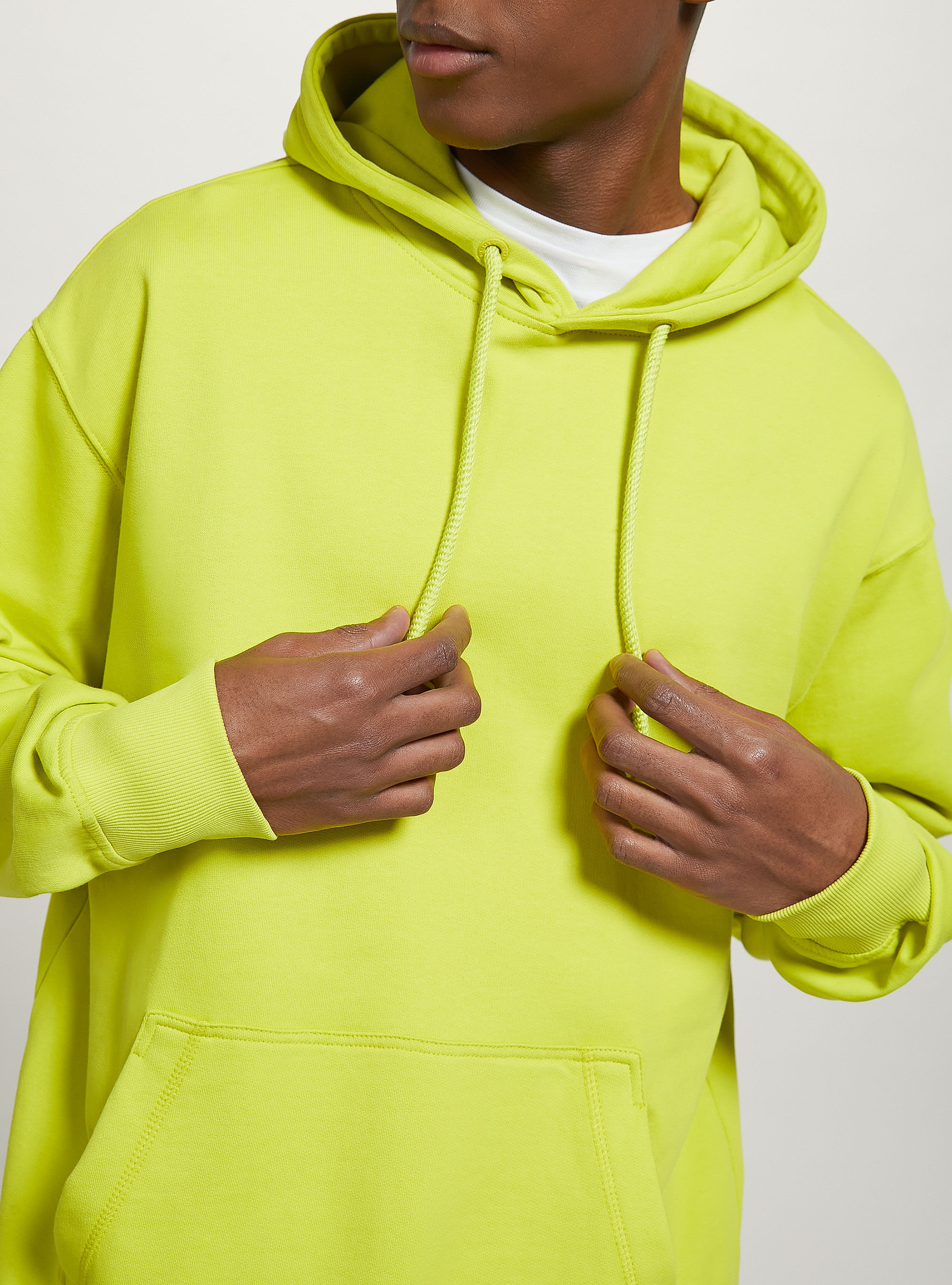 Solid pouch pocket fleece hoodie sales