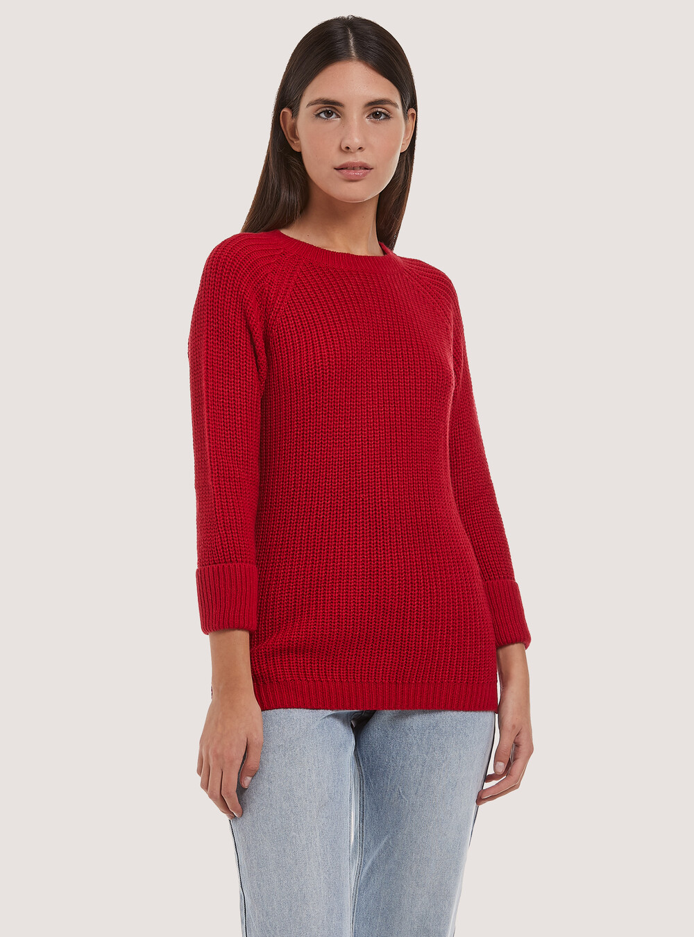 Warm English rib pullover