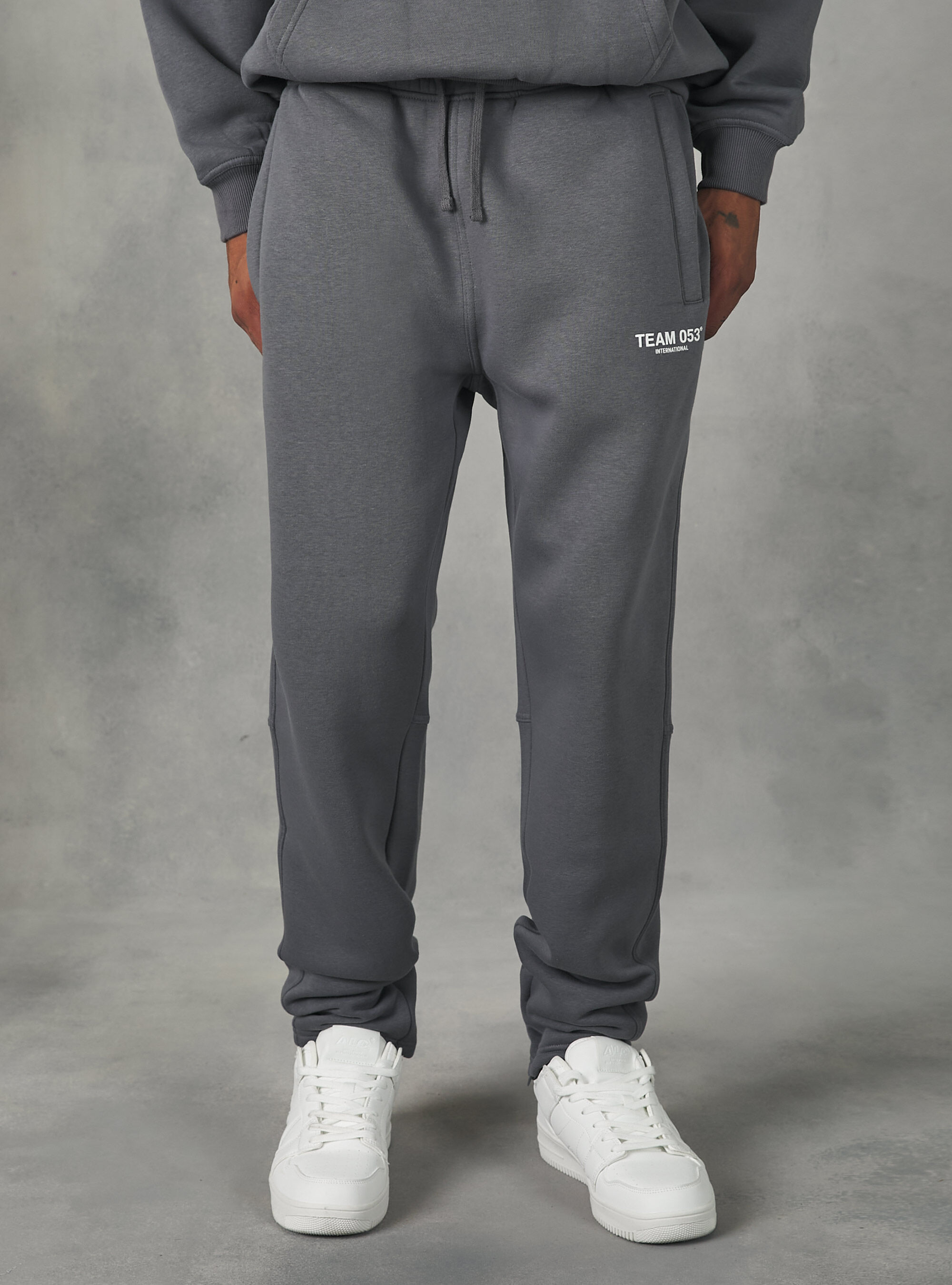 Jogger trousers with Team 053 print, GY1 GREY DARK