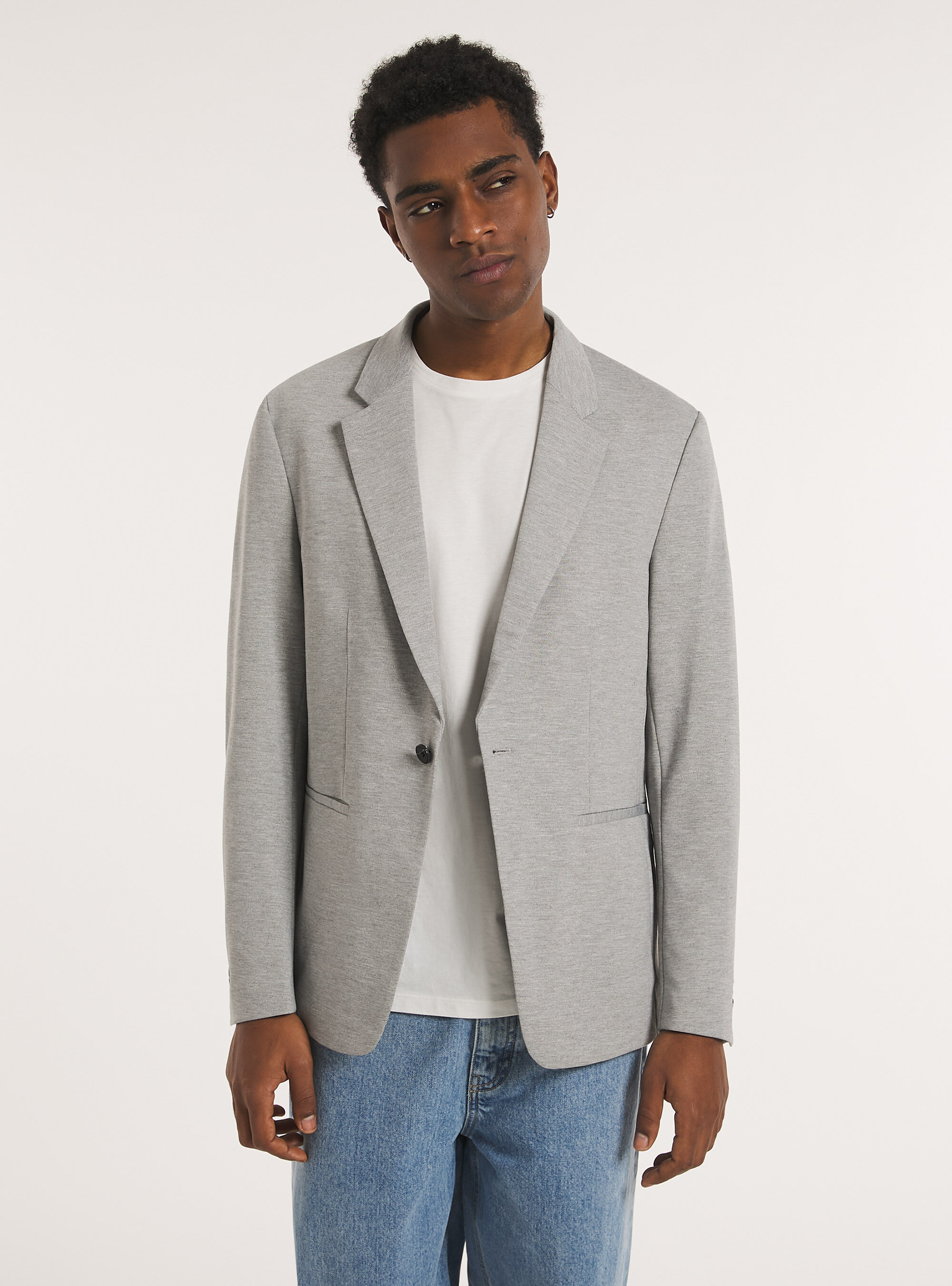Jersey jacket blazer cheap