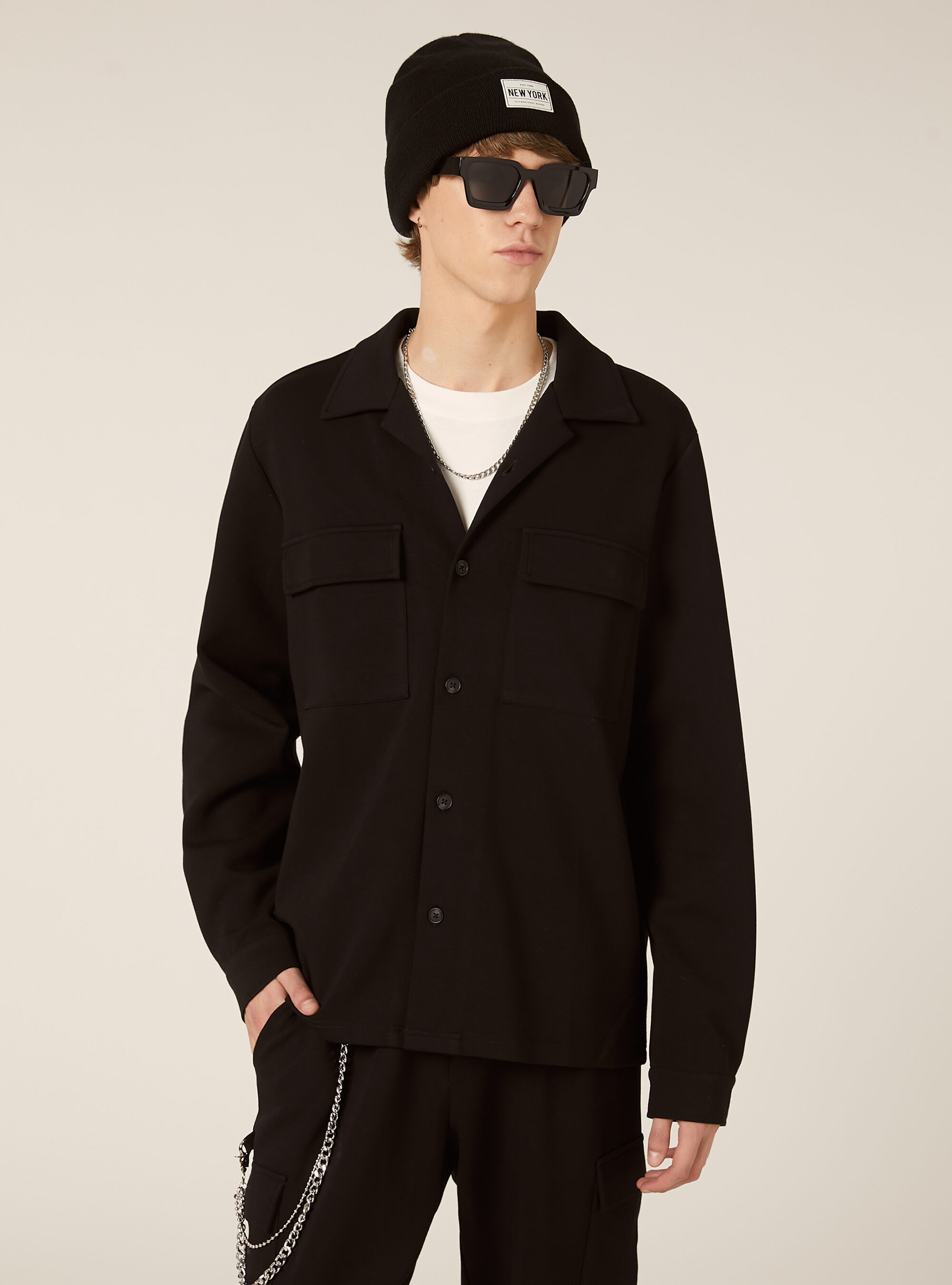 Chemise &agrave; grandes poches oversize soft touch
