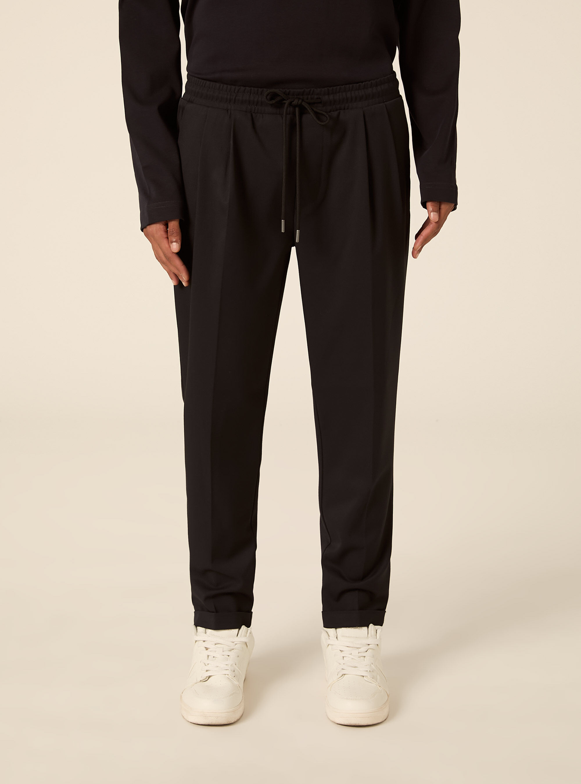 Pantalone jogger in twill
