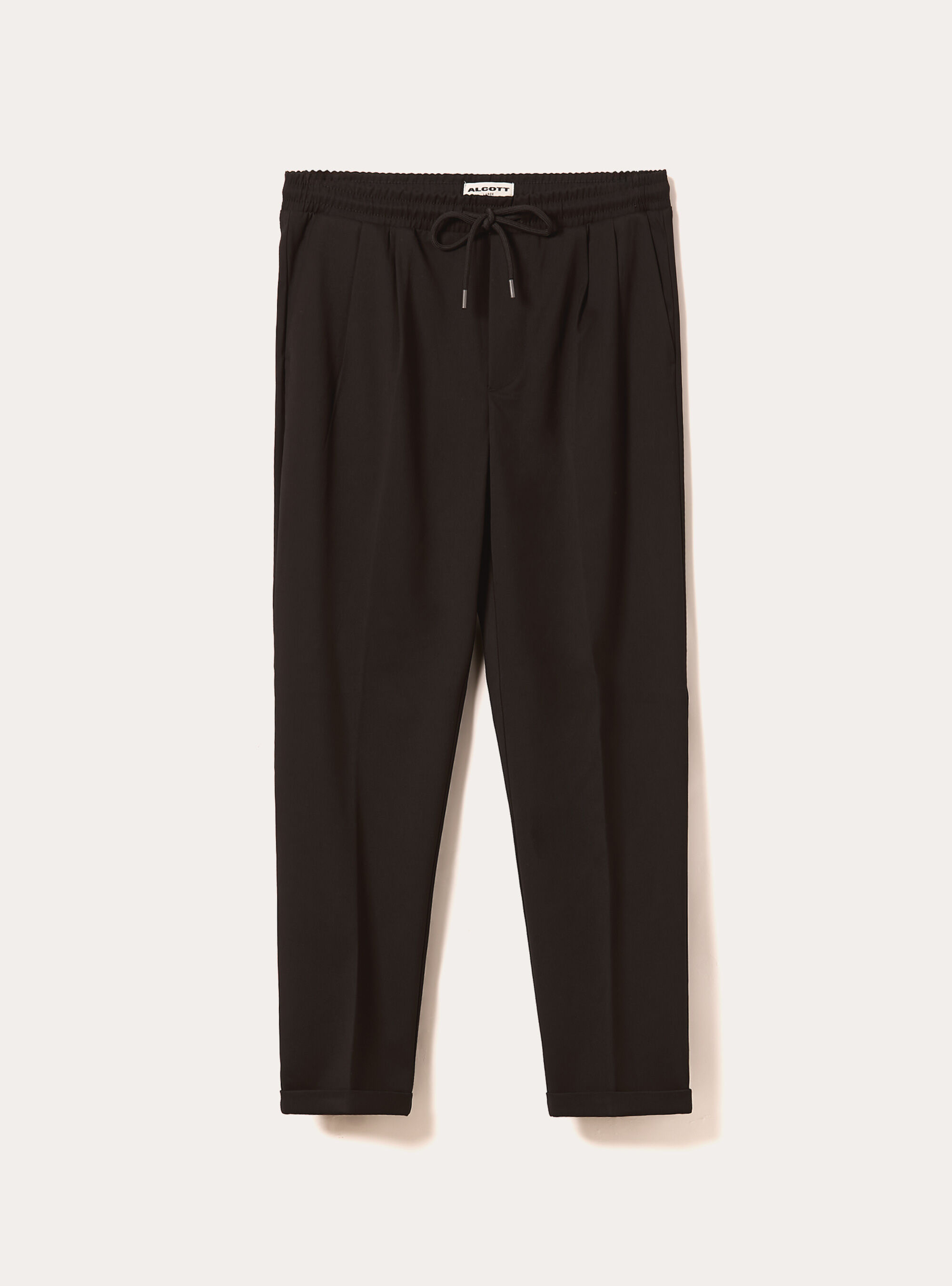 Pantaloni jogger in twill, BK1 BLACK