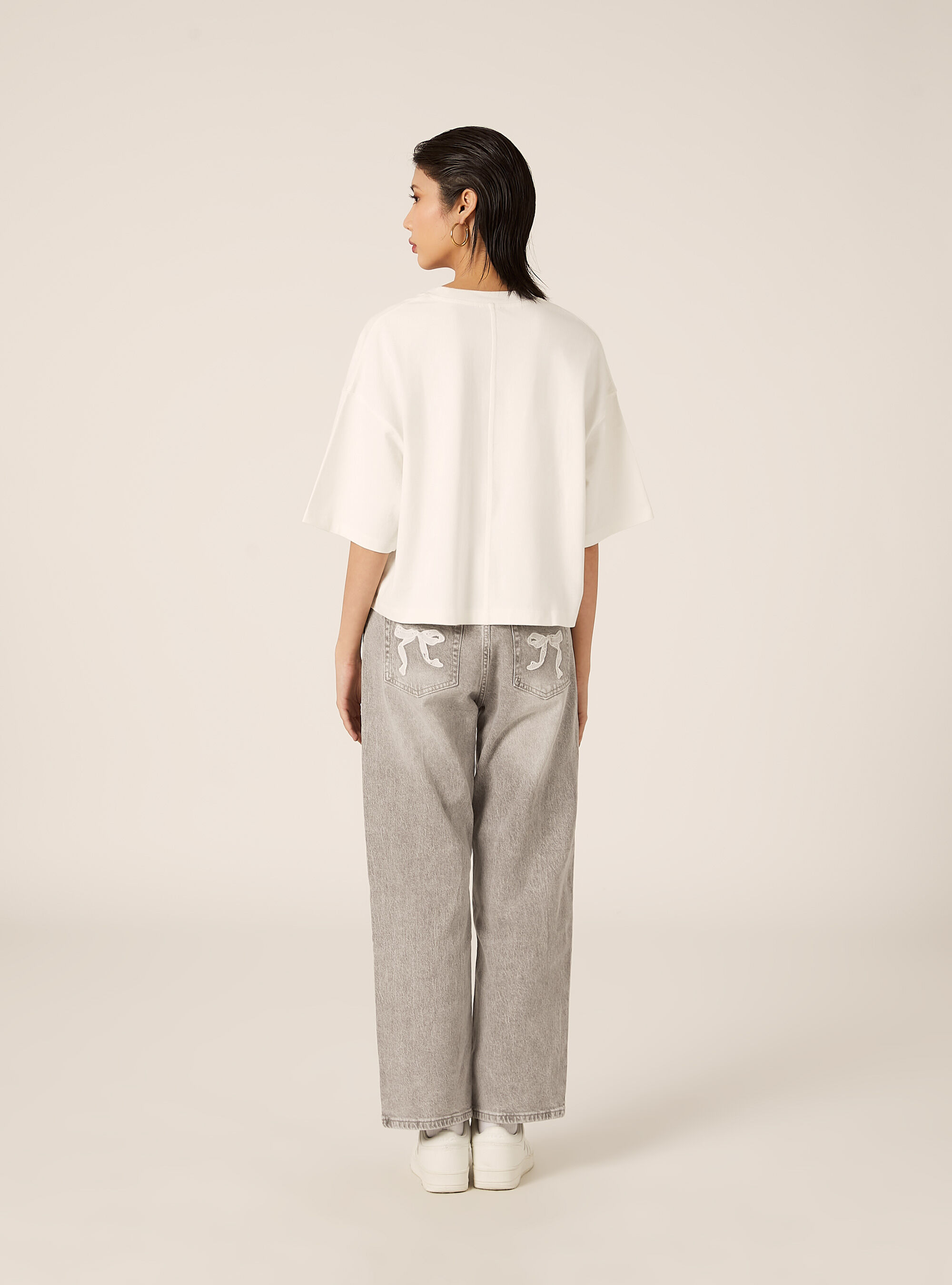 Basic boxy fit T-shirt, WH2 WHITE