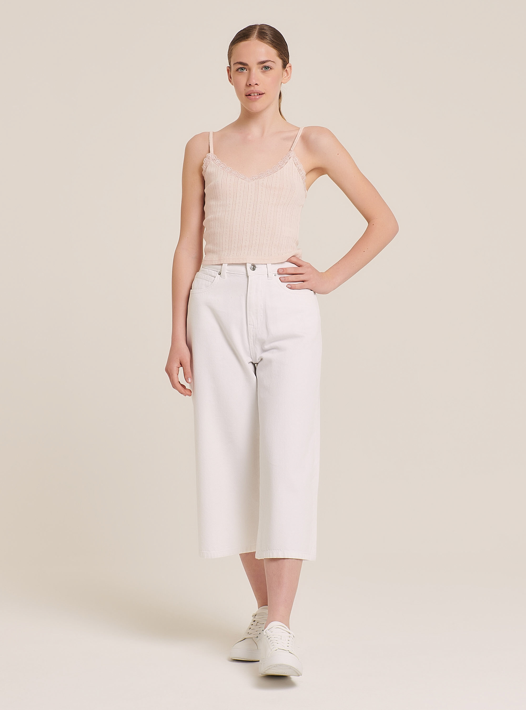 Cotton top with braces, PINK