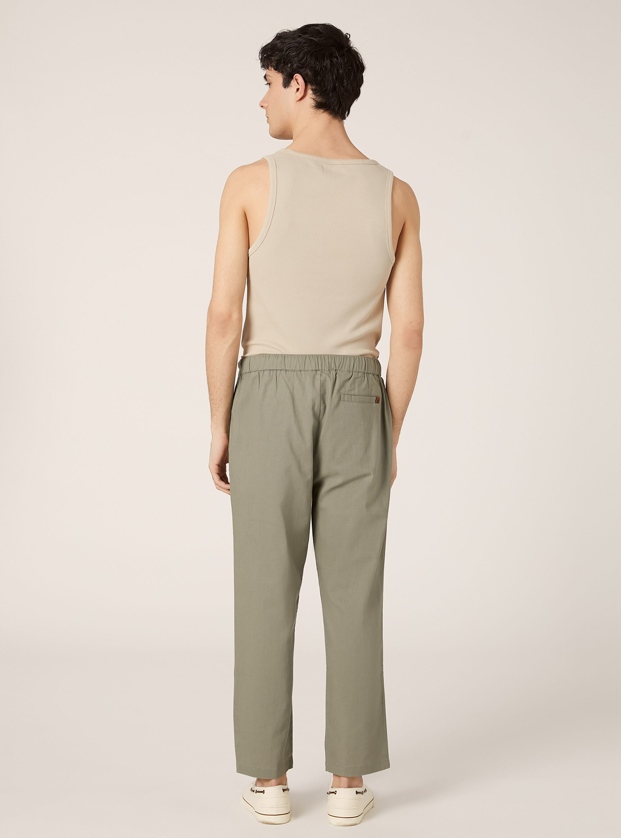 Pantalon de jogging en lin m&eacute;lang&eacute;, KY2 KAKY MEDIUM