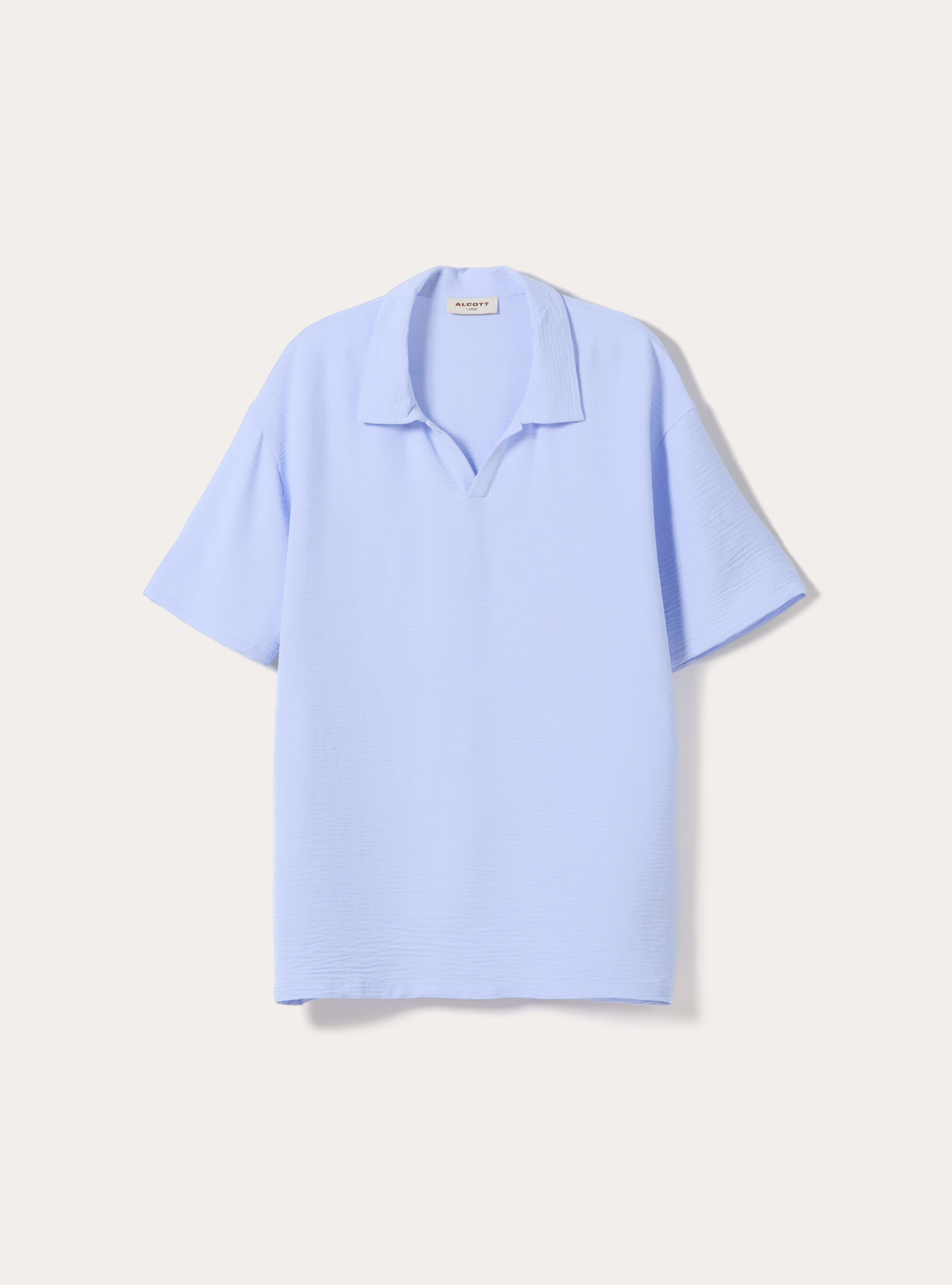 Polo basica in crepe, AZ1 AZURE DARK