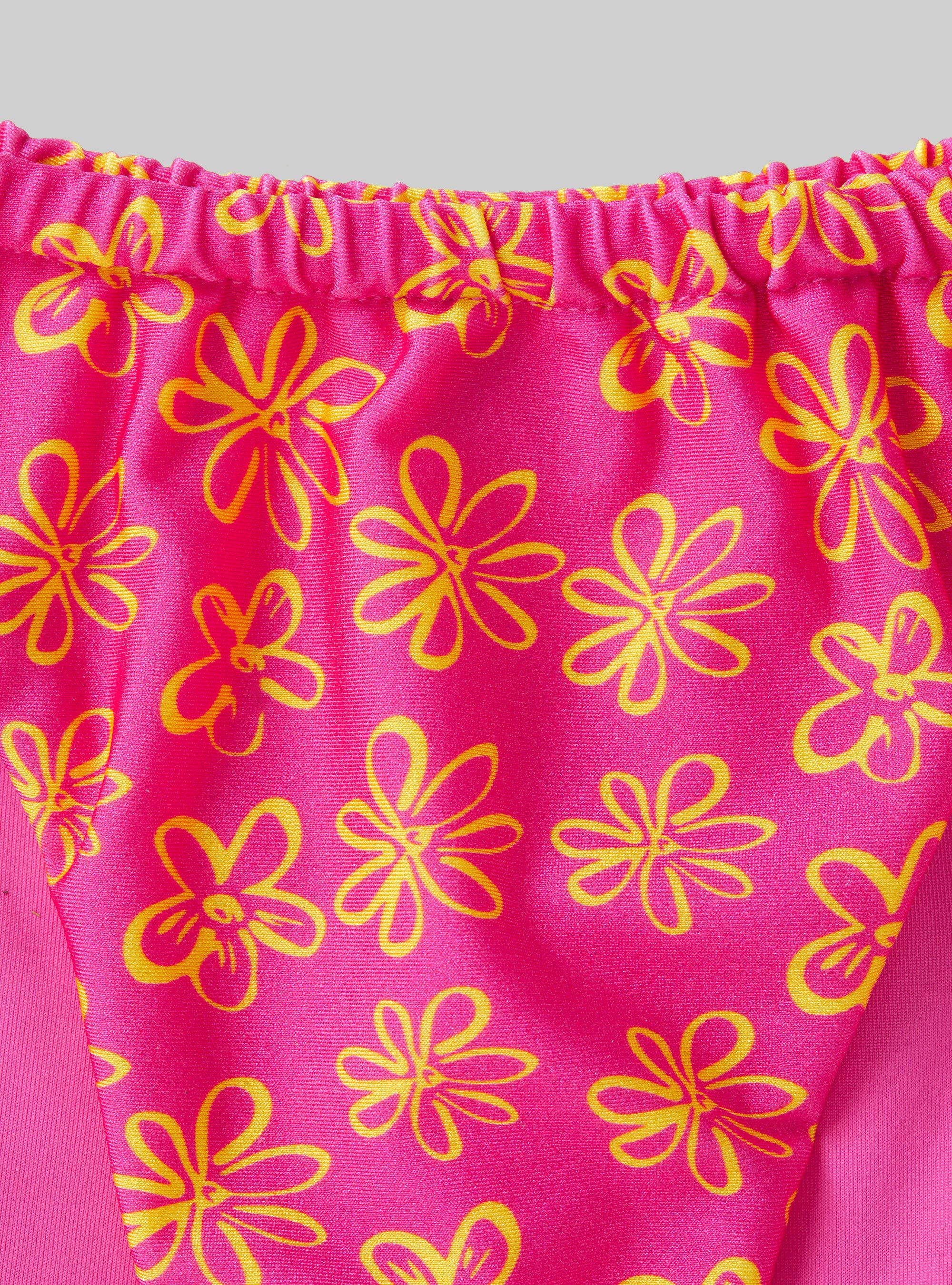 Strap bikini briefs in recycled fabric, FLOWERS
