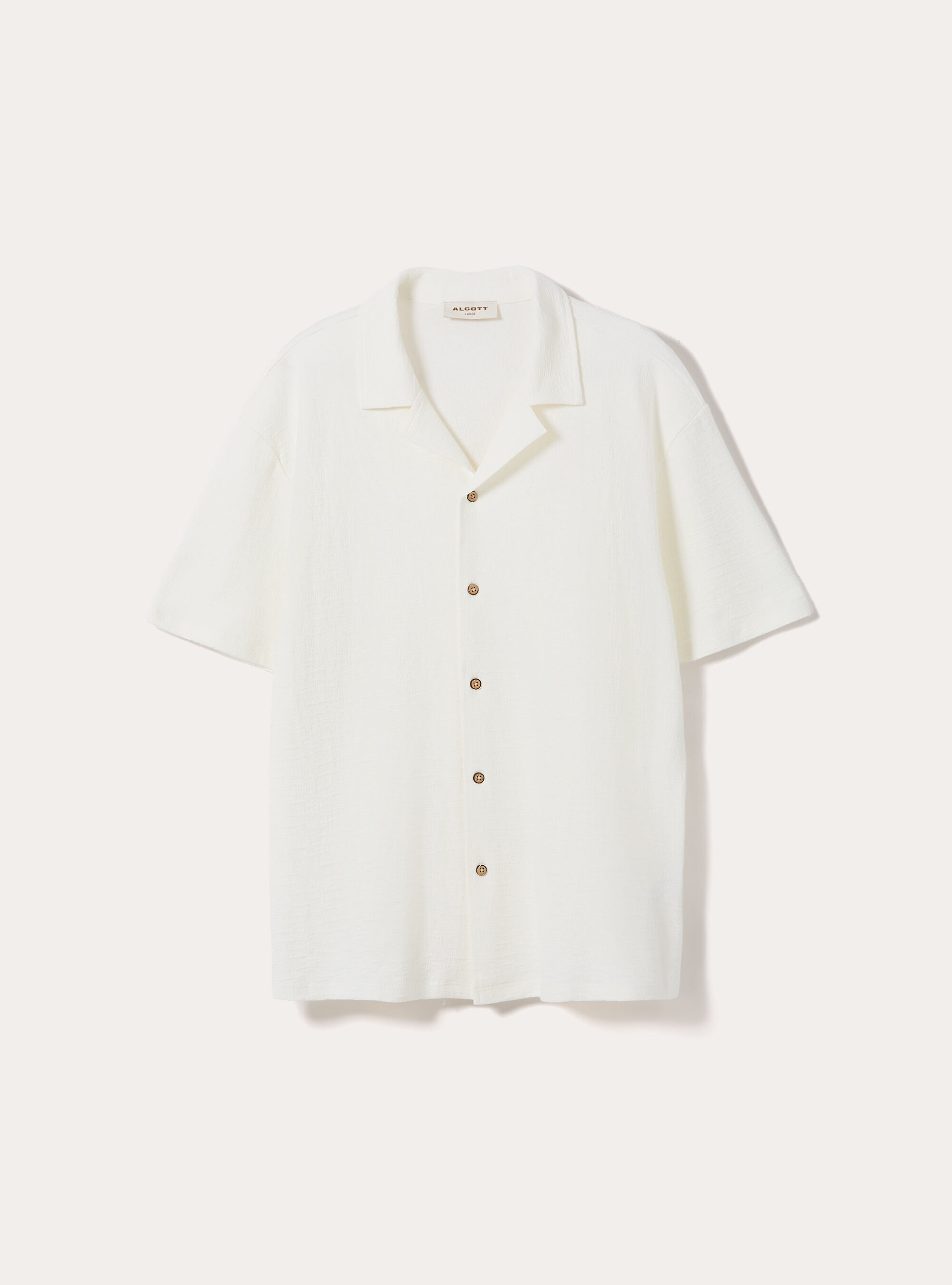 Camicia bowling in jersey texture regular fit, WH2 WHITE