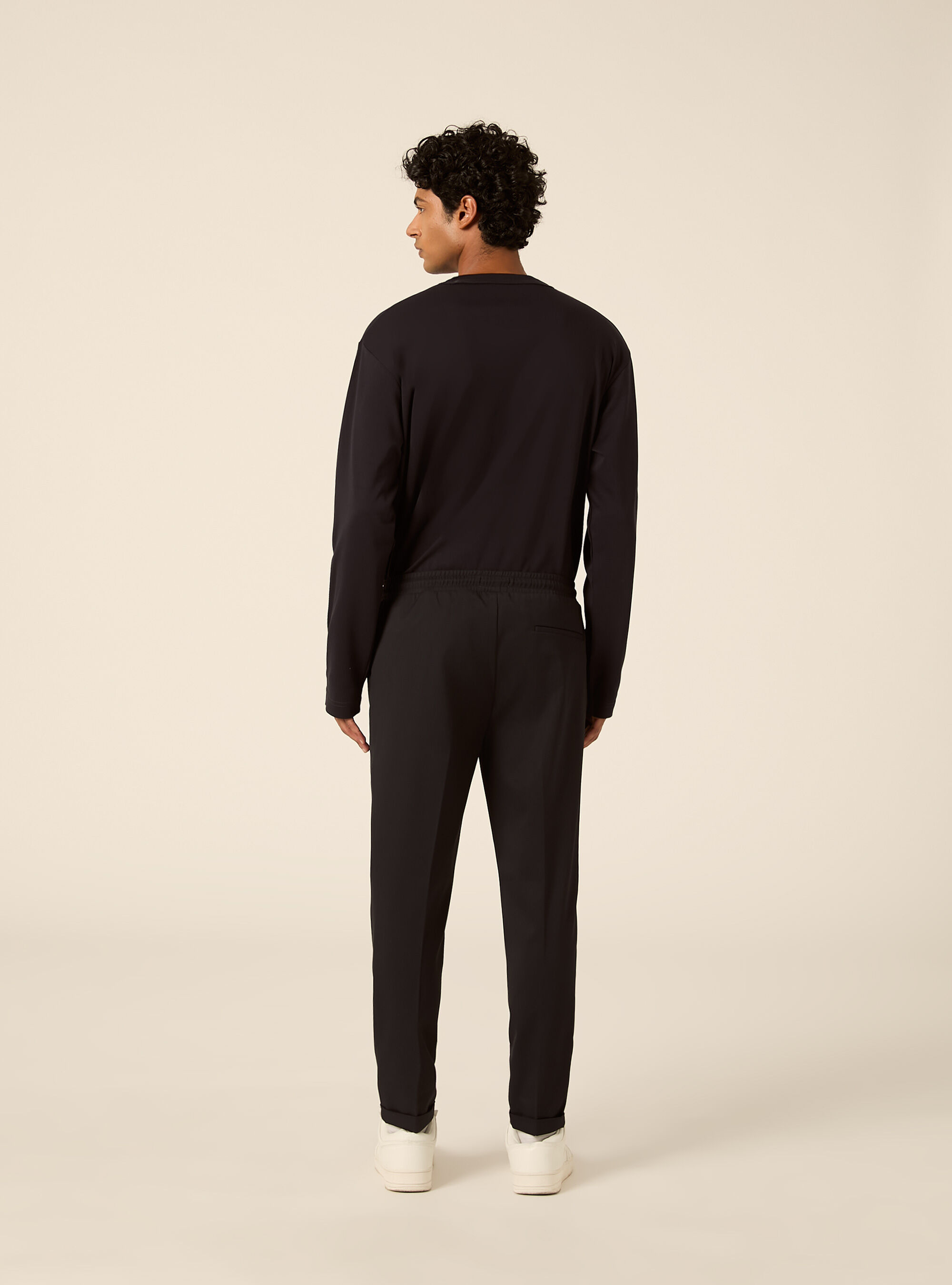 Pantalone jogger in twill, NA1 NAVY DARK