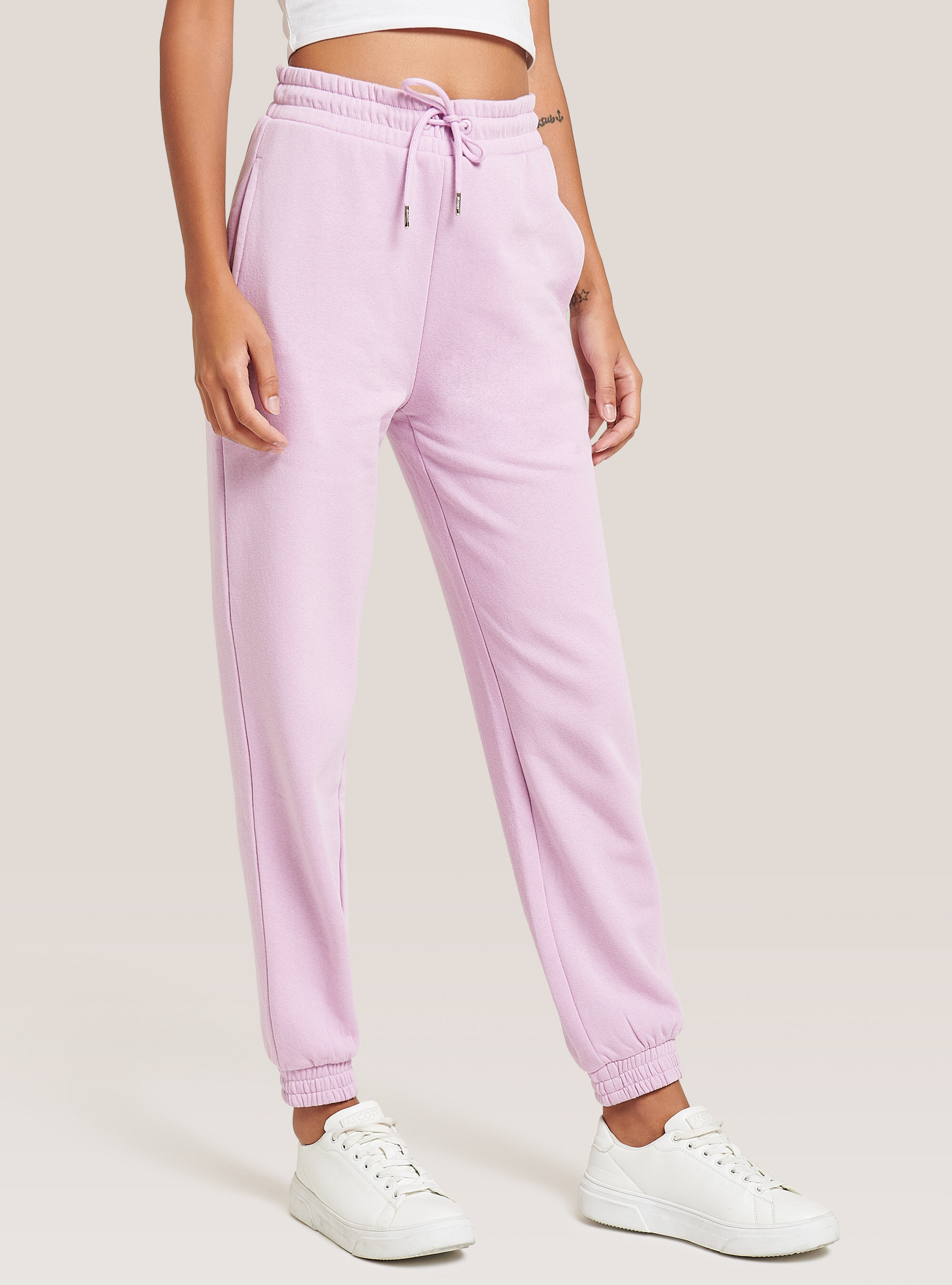 Pantaloni in felpa con fondo elastico