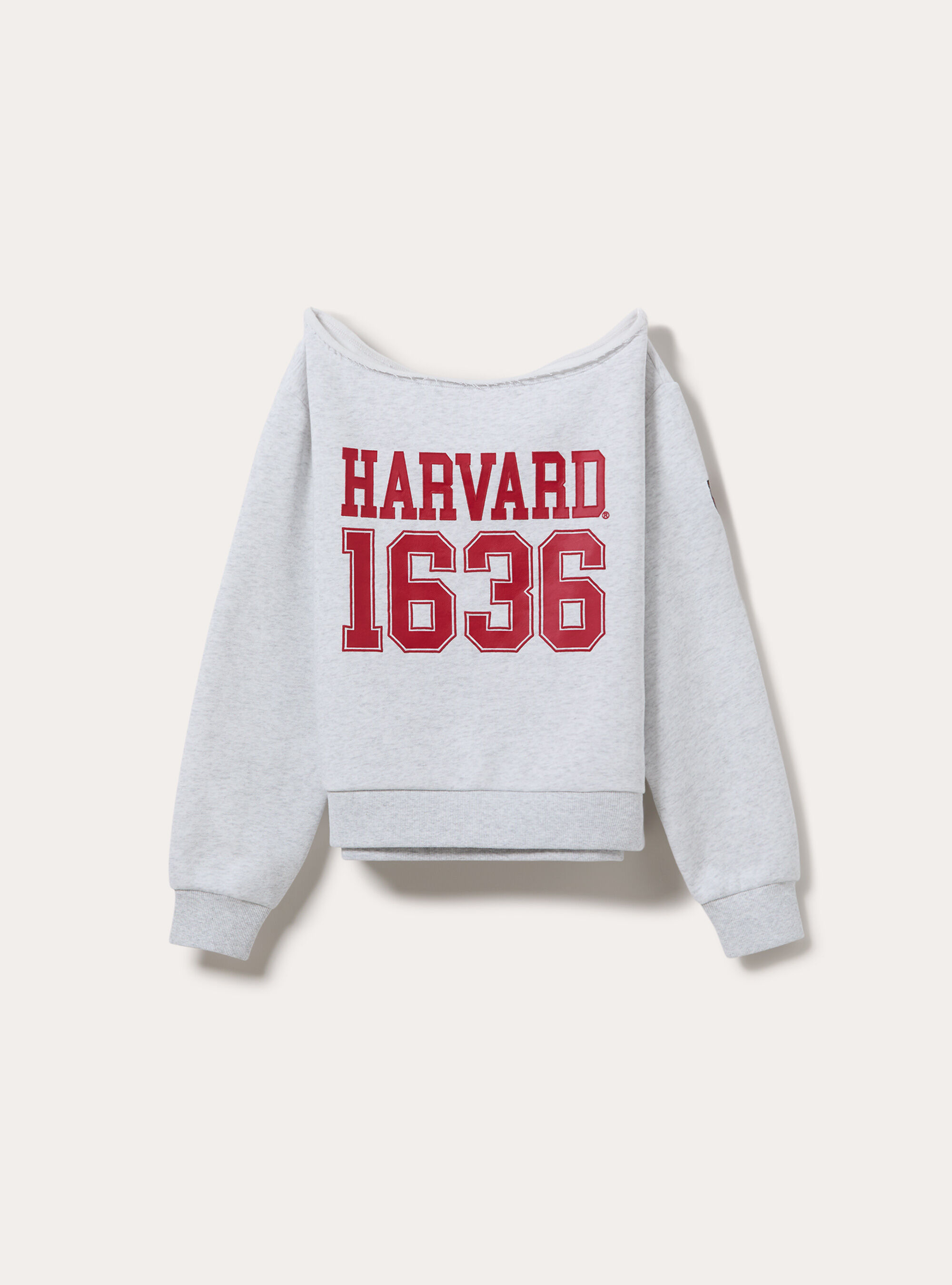 Felpa scollo a barca harvard, MGY3 GREY MEL LIGHT
