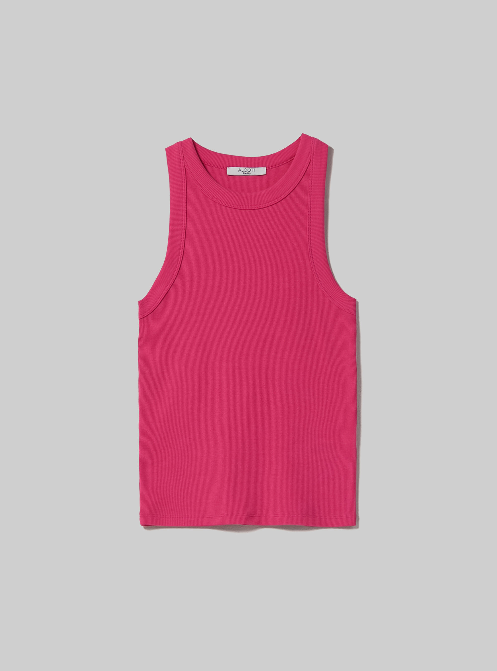 Ribbed cotton tank top