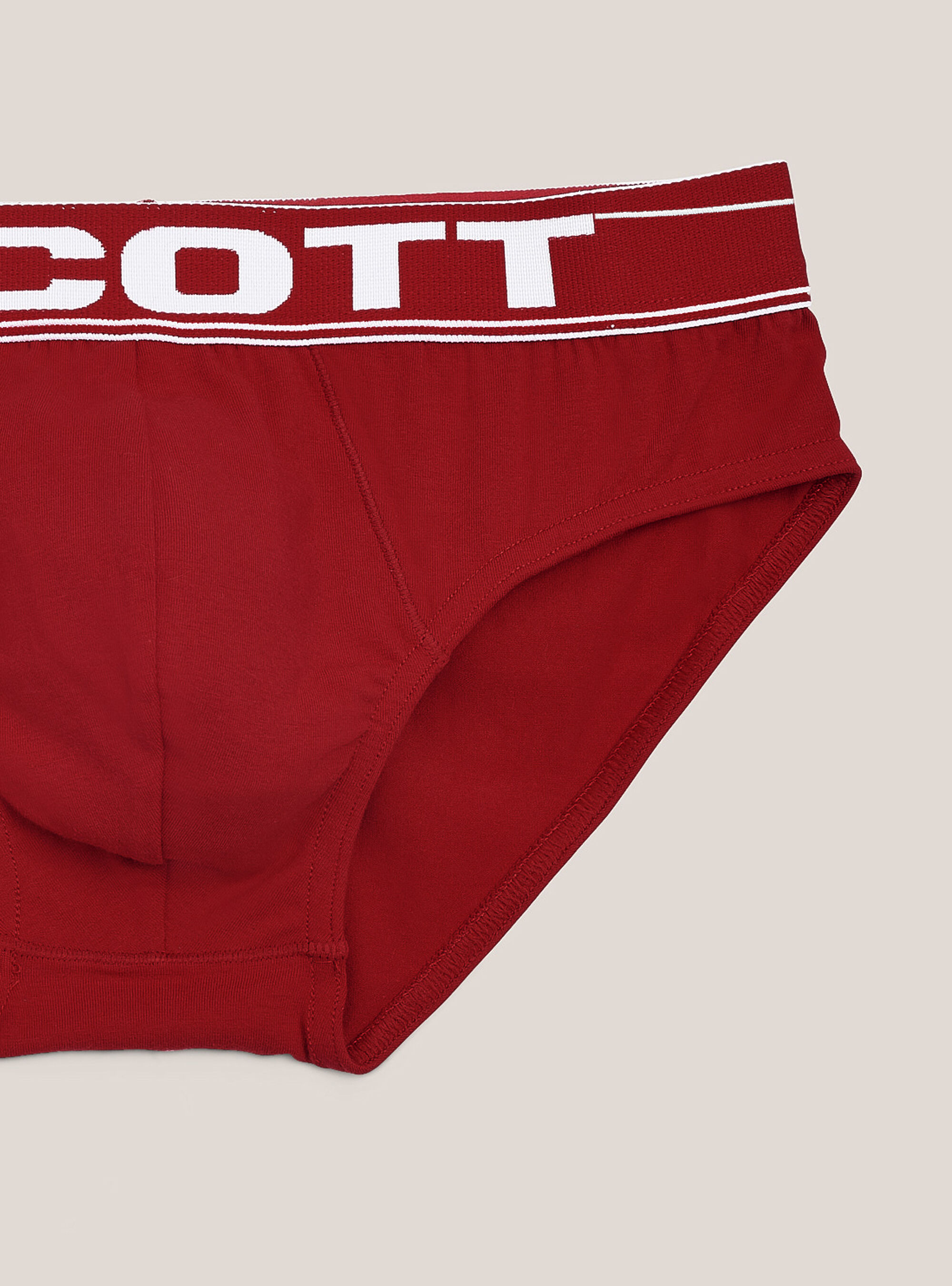 Slip en coton extensible avec logo, RD2 RED MEDIUM