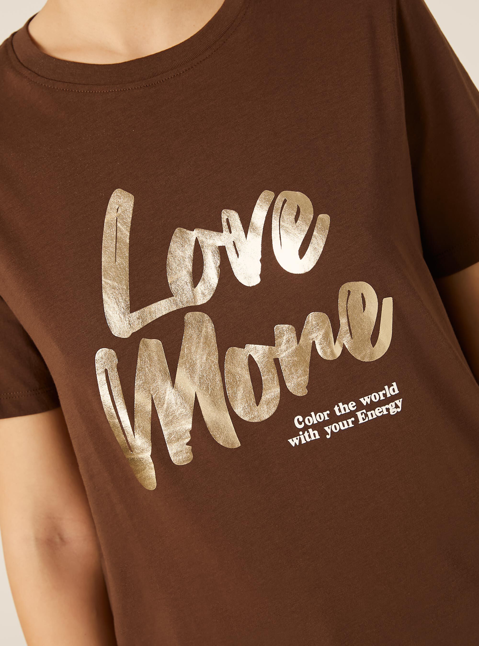 T-shirt avec imprim&eacute; m&eacute;tallis&eacute;, BR2 BROWN MEDIUM