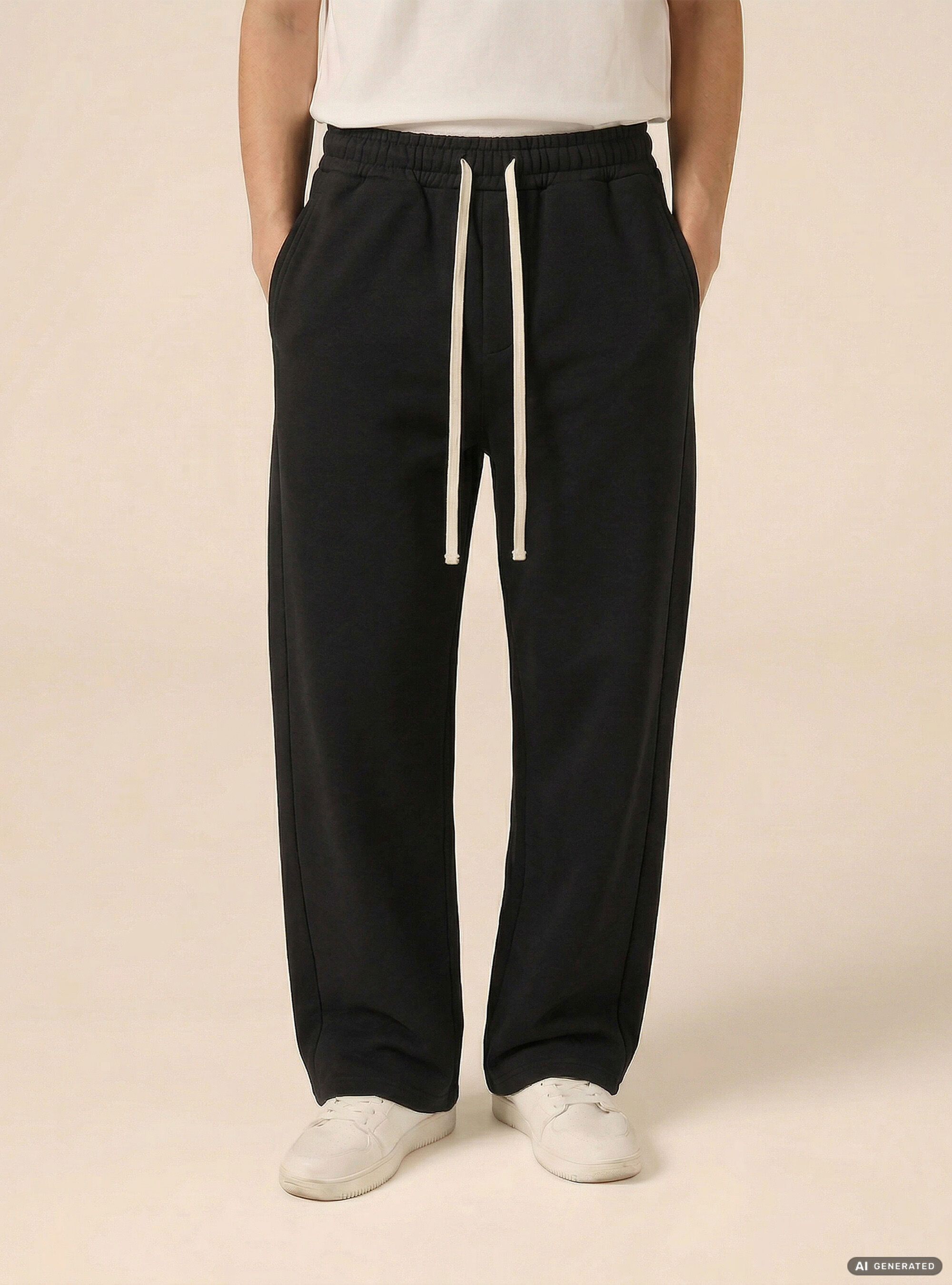 Jogger in felpa baloon fit, BK1 BLACK