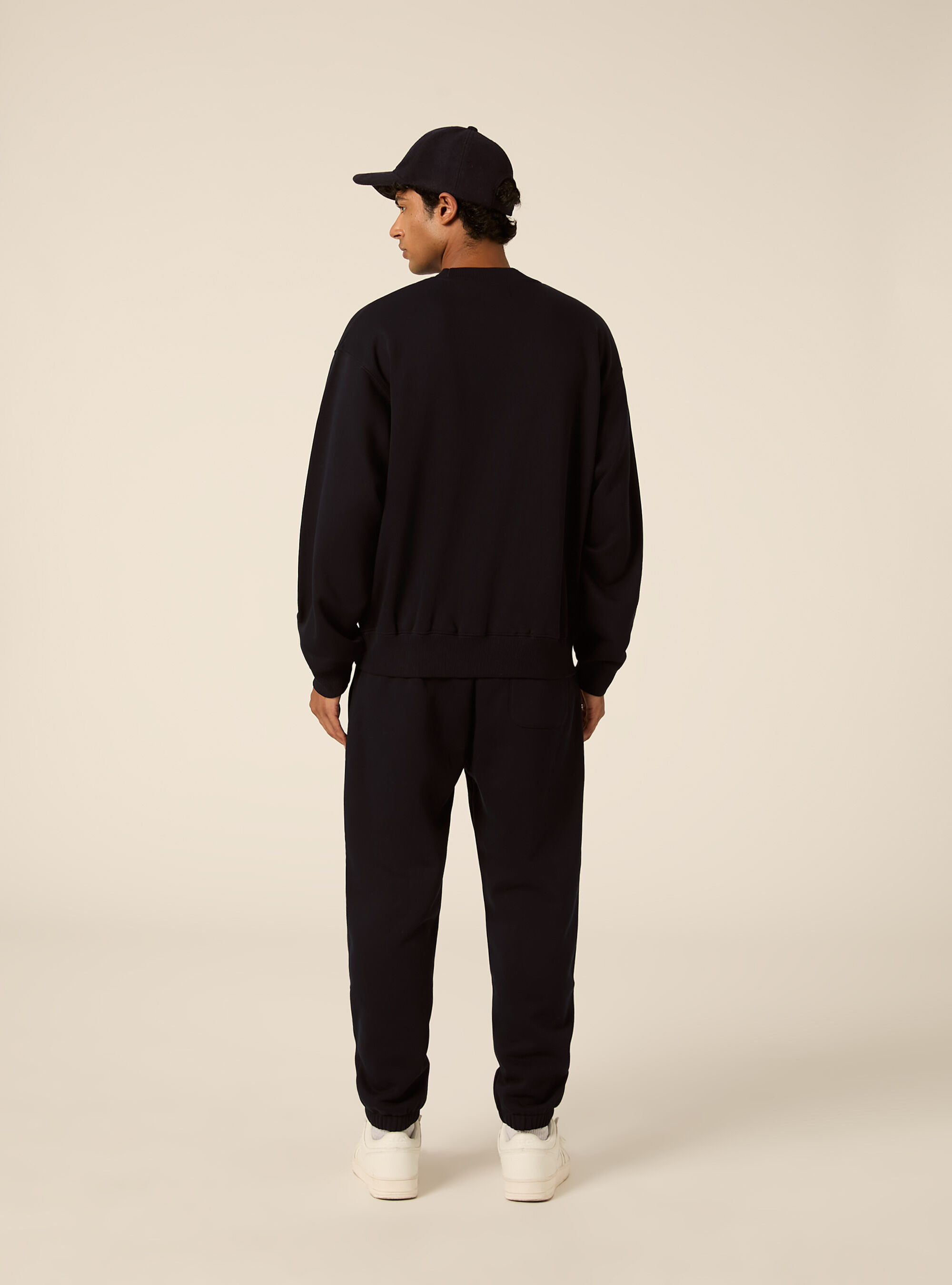 Felpa girocollo basica boxy fit, NA1 NAVY DARK