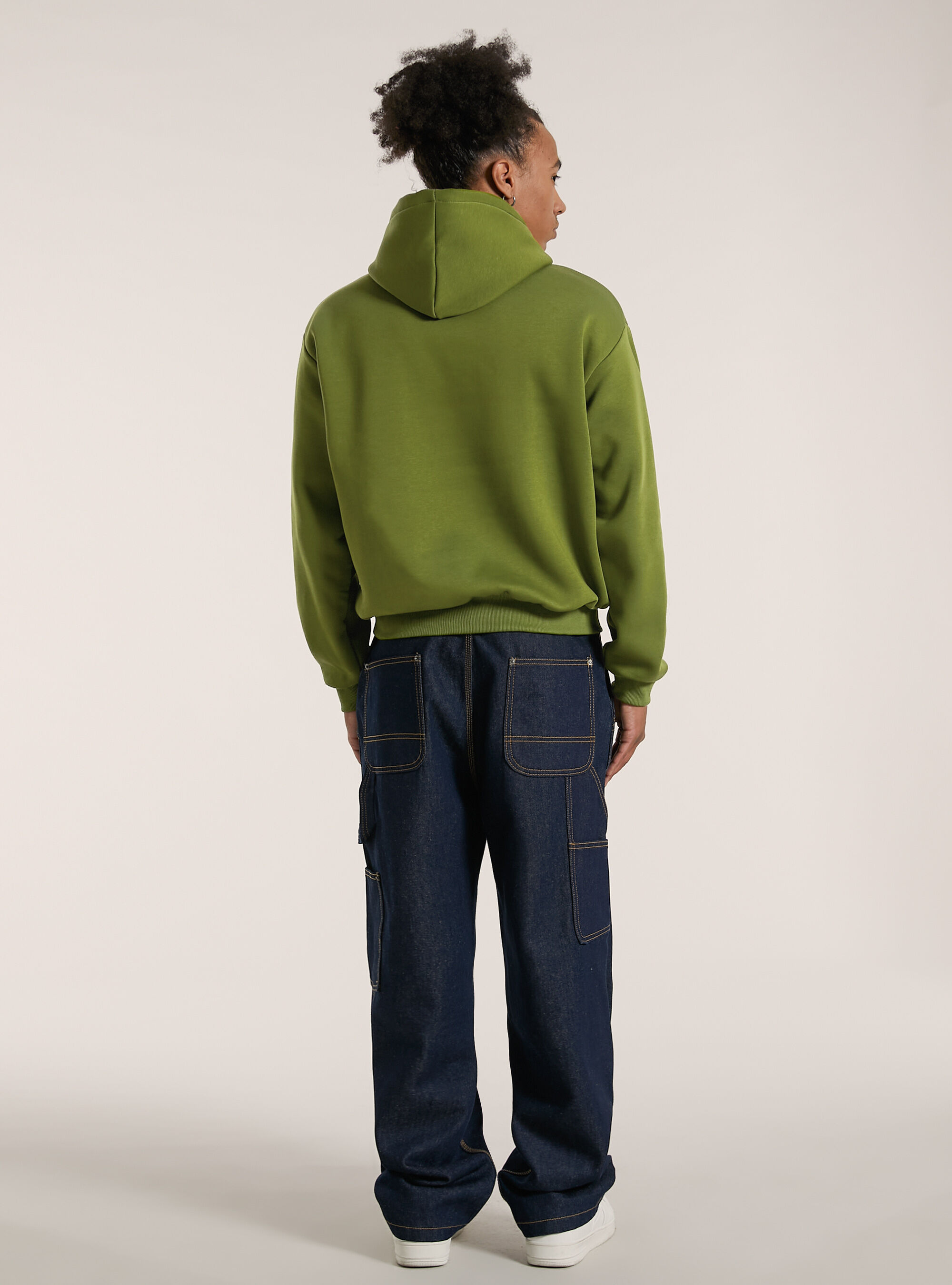 Boxy Fit Hoodie Genderless, LI1 LIME DARK