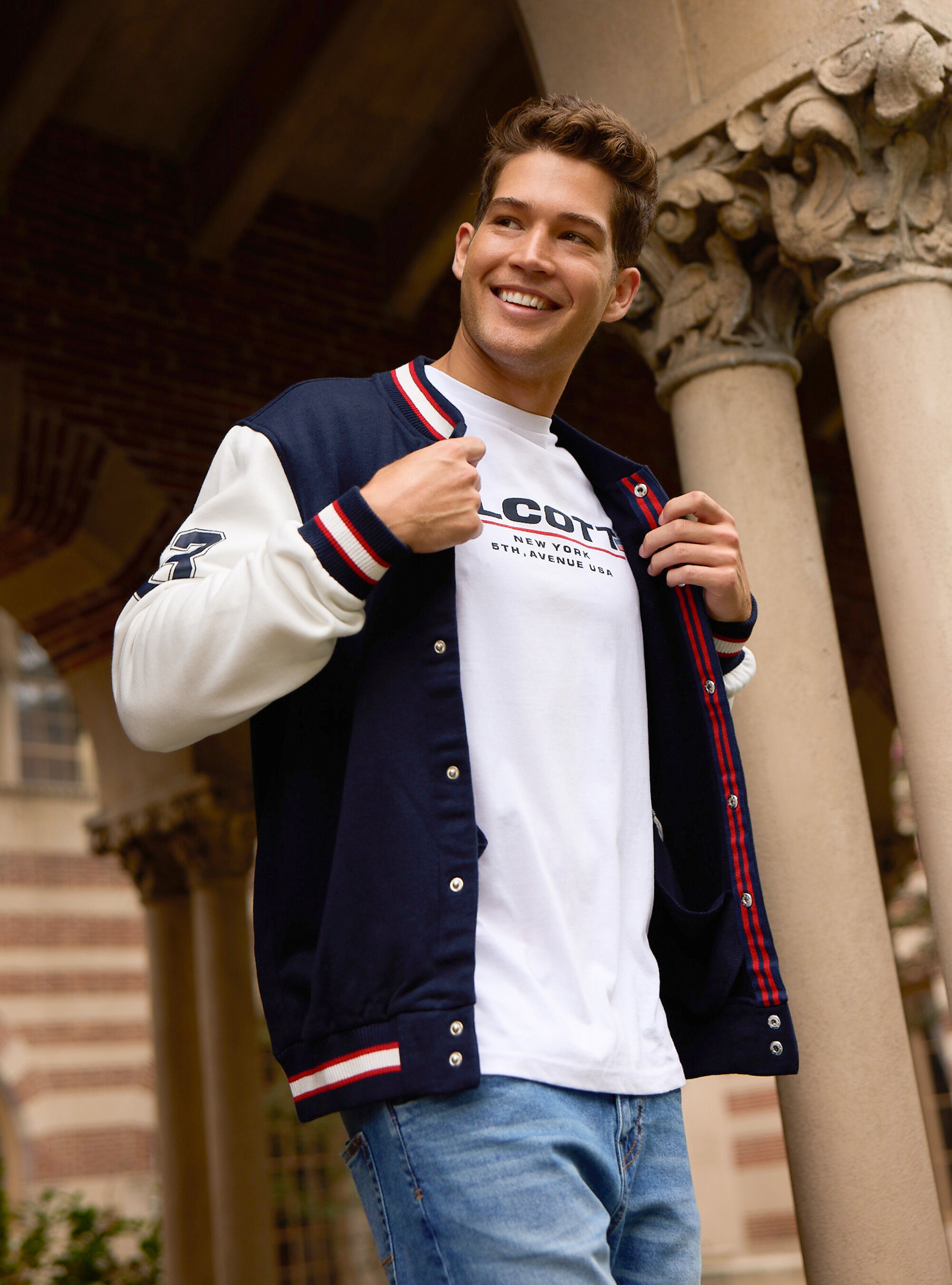 Felpa college outlet uomo
