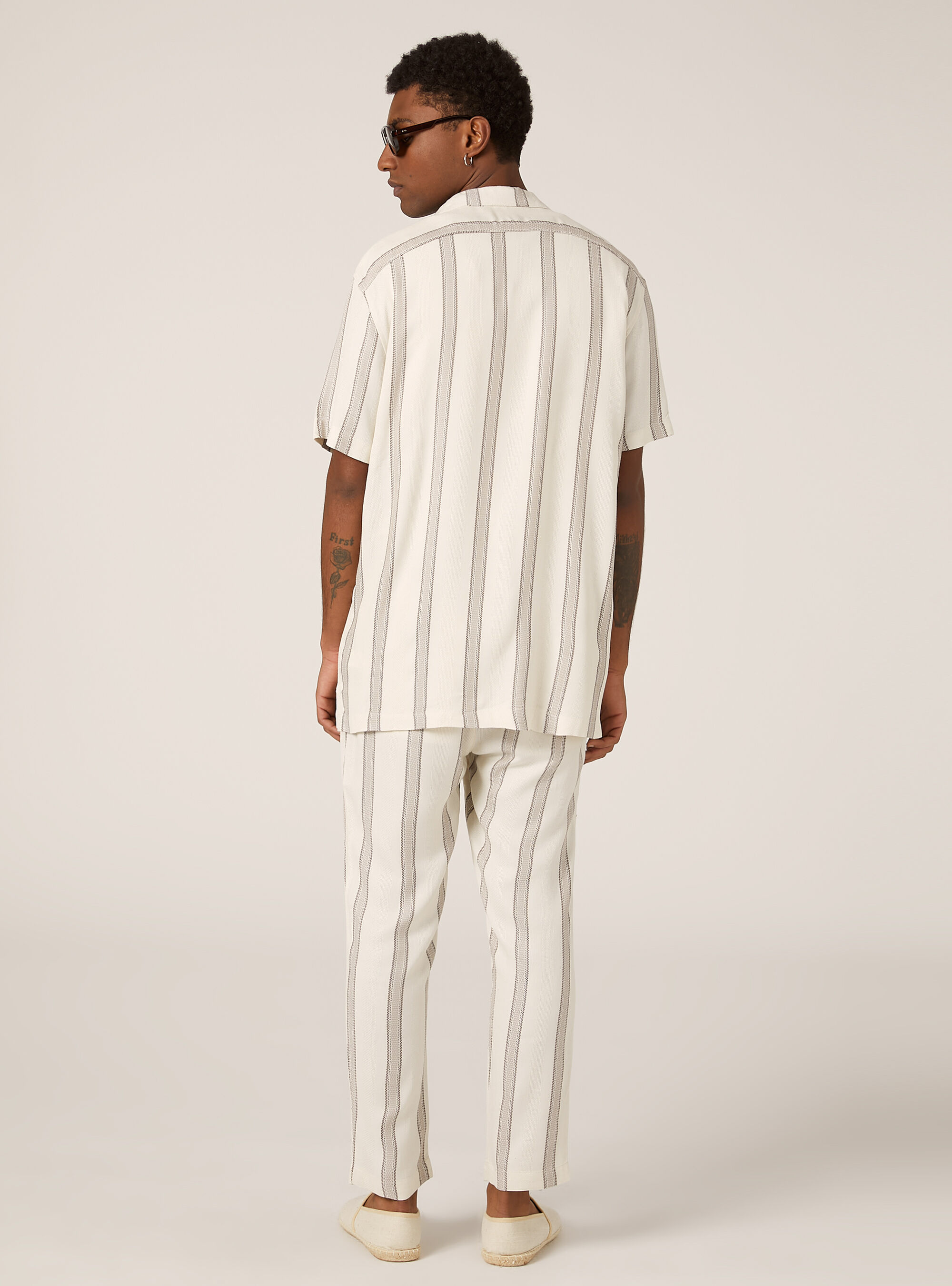 Striped textured shirt, CR3 CREAM LIGHT