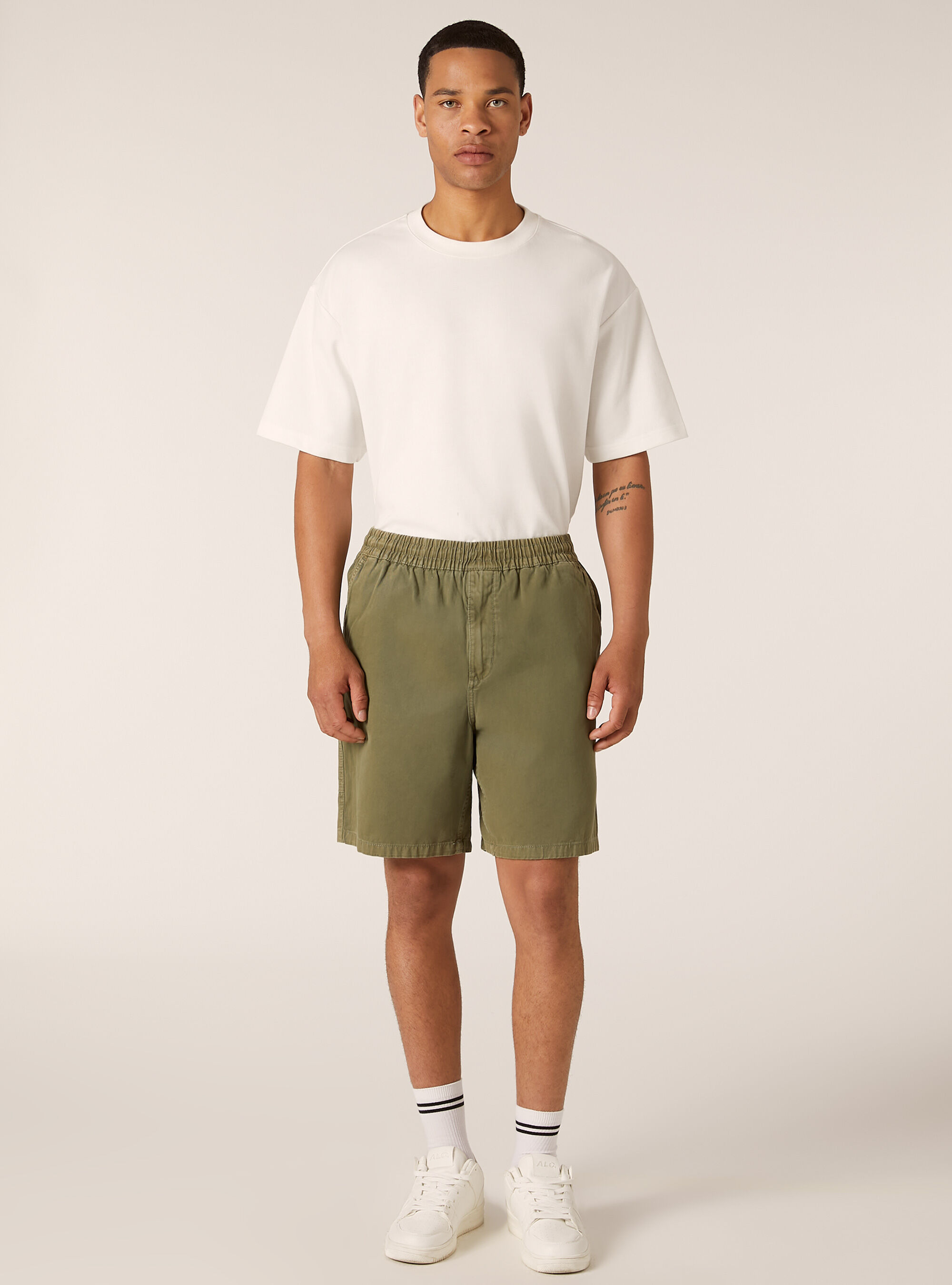 【BAON】[unisex] Banding Carpender Washing Bermuda Cotton PT Garment-Workshop-Cotton-