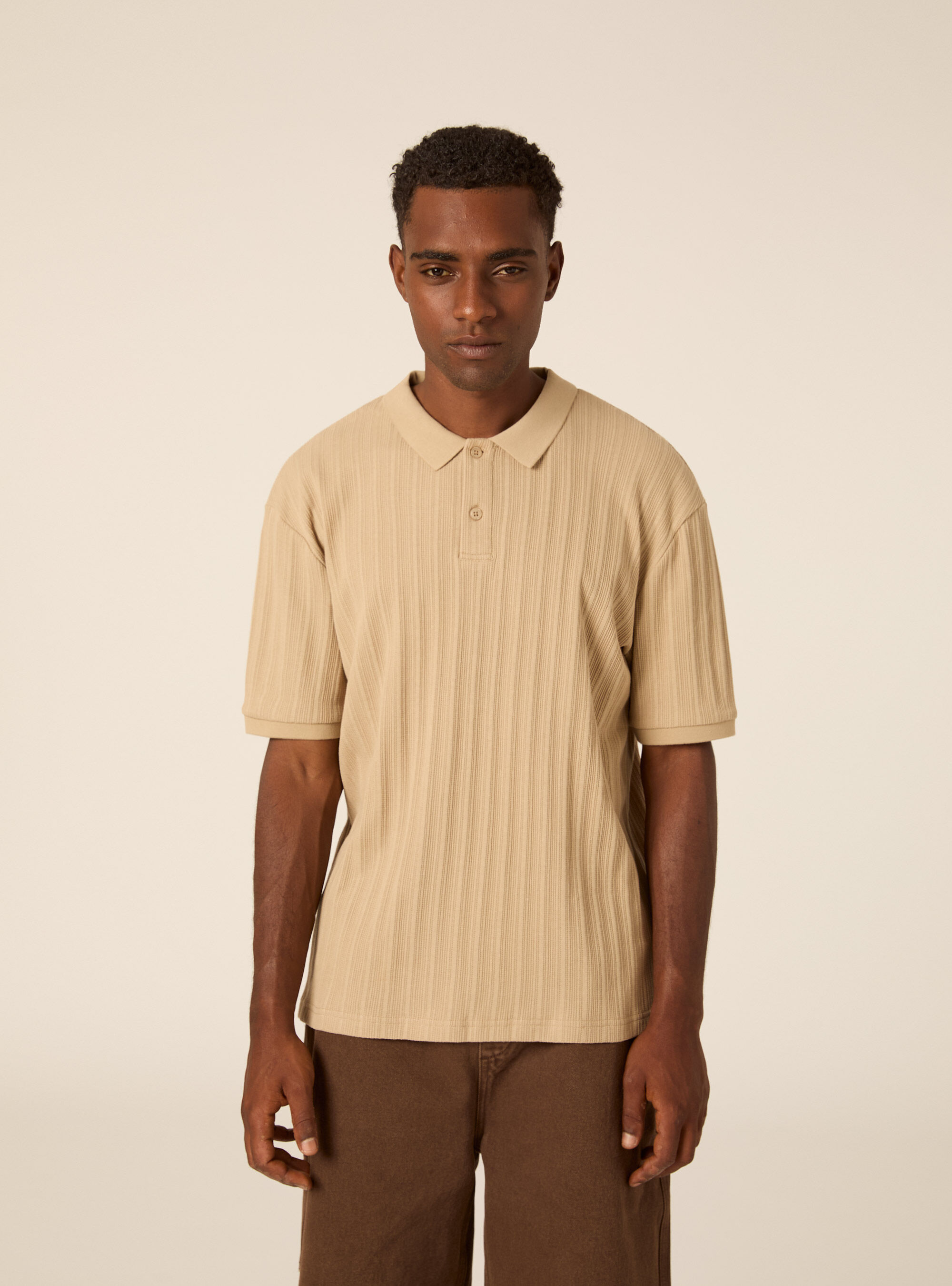 Polo en Jersey Structur&eacute; Coupe Regular Fit