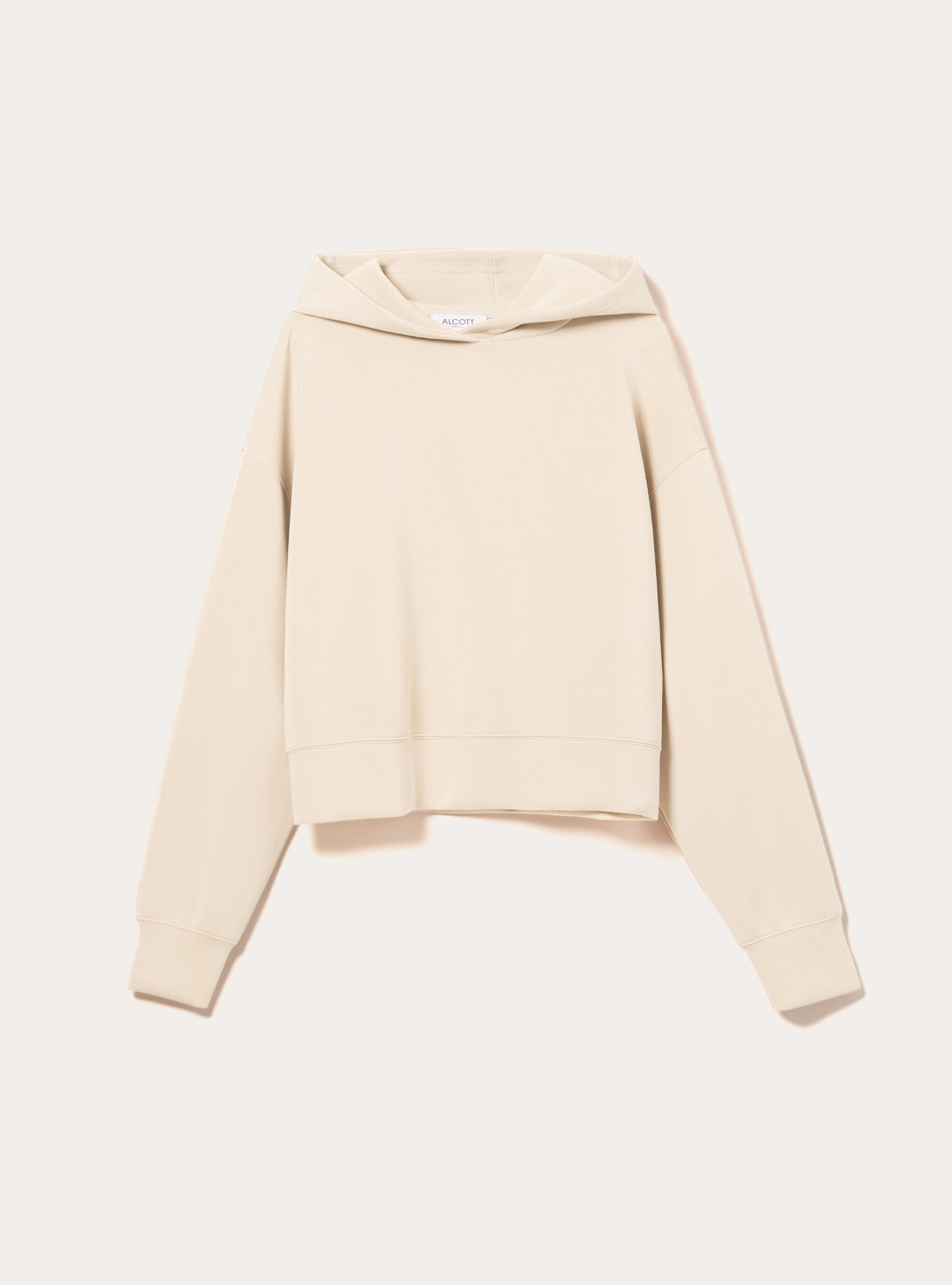 Soft touch cropped sweatshirt, BG3 BEIGE LIGHT
