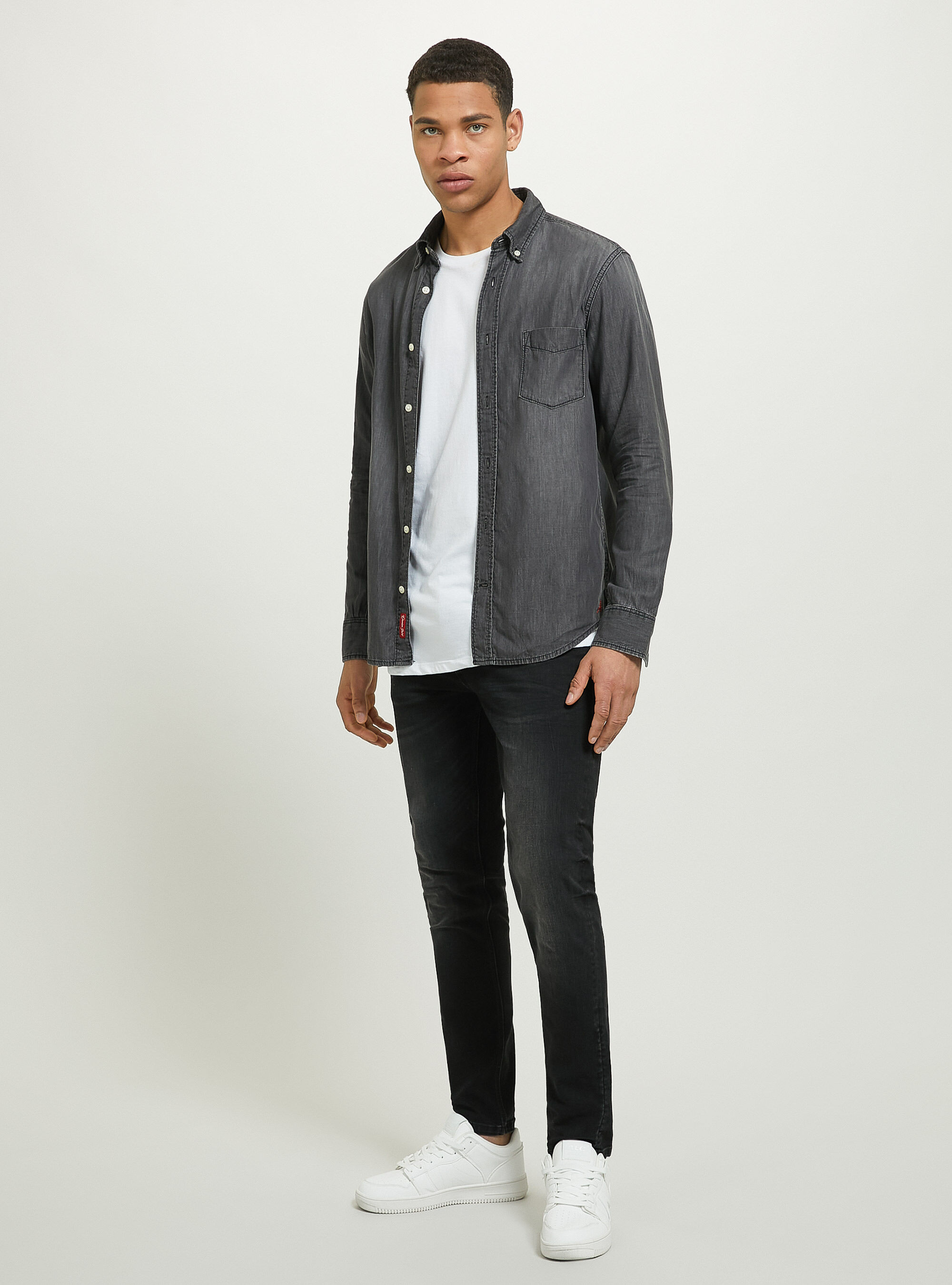 Chemise en jean, D000 BLACK