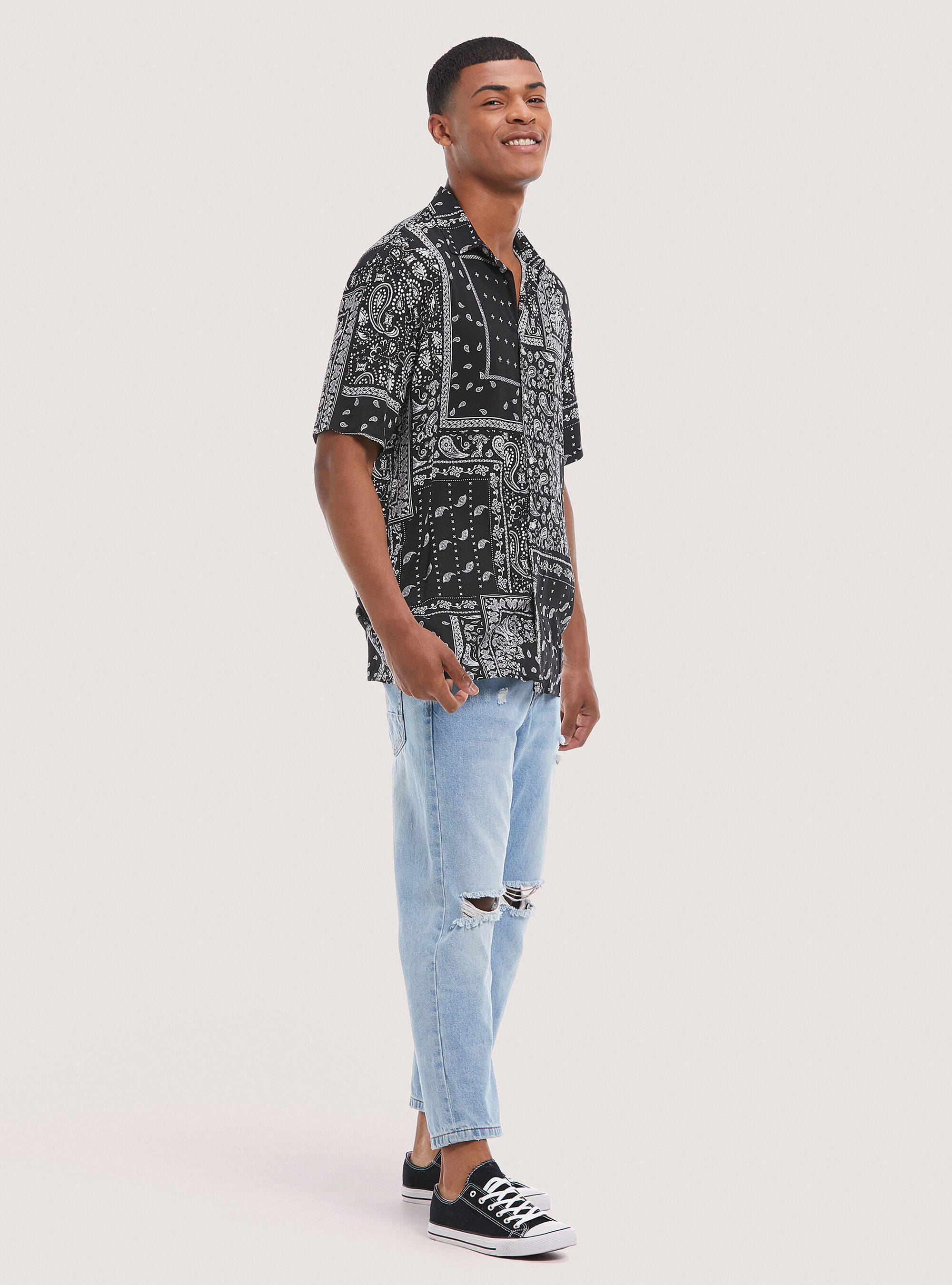 Camicia con scritte on sale