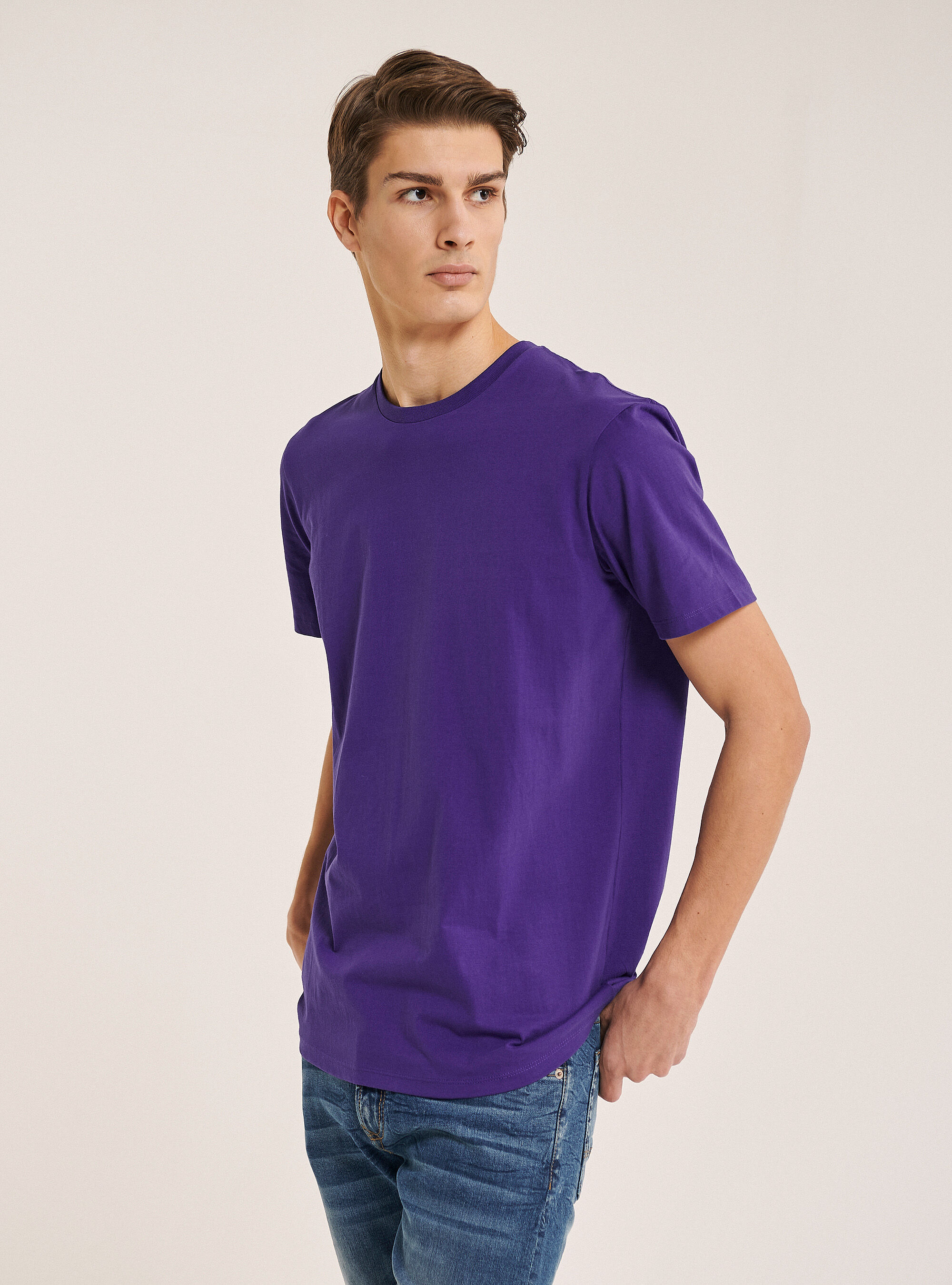 T-shirt basic 100% coton, C399 PURPLE