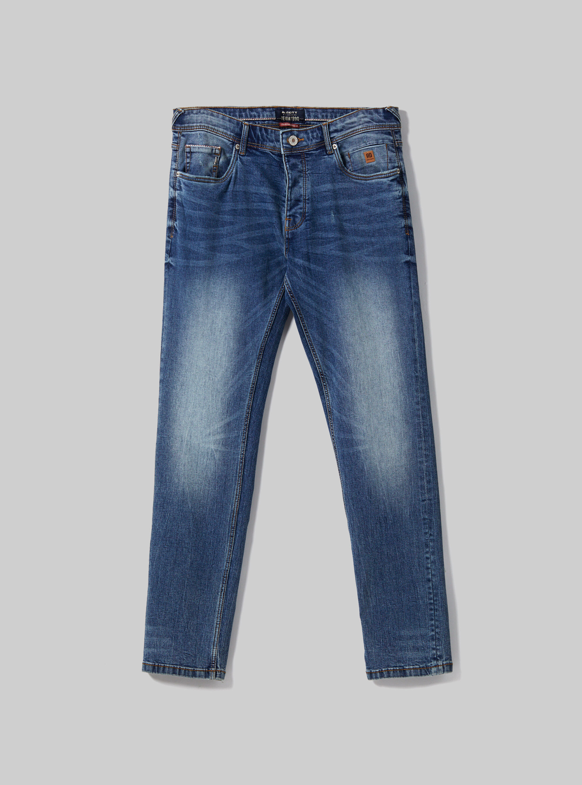 Skinny fit jeans in stretch denim, D004 MEDIUM LIGHT BLUE