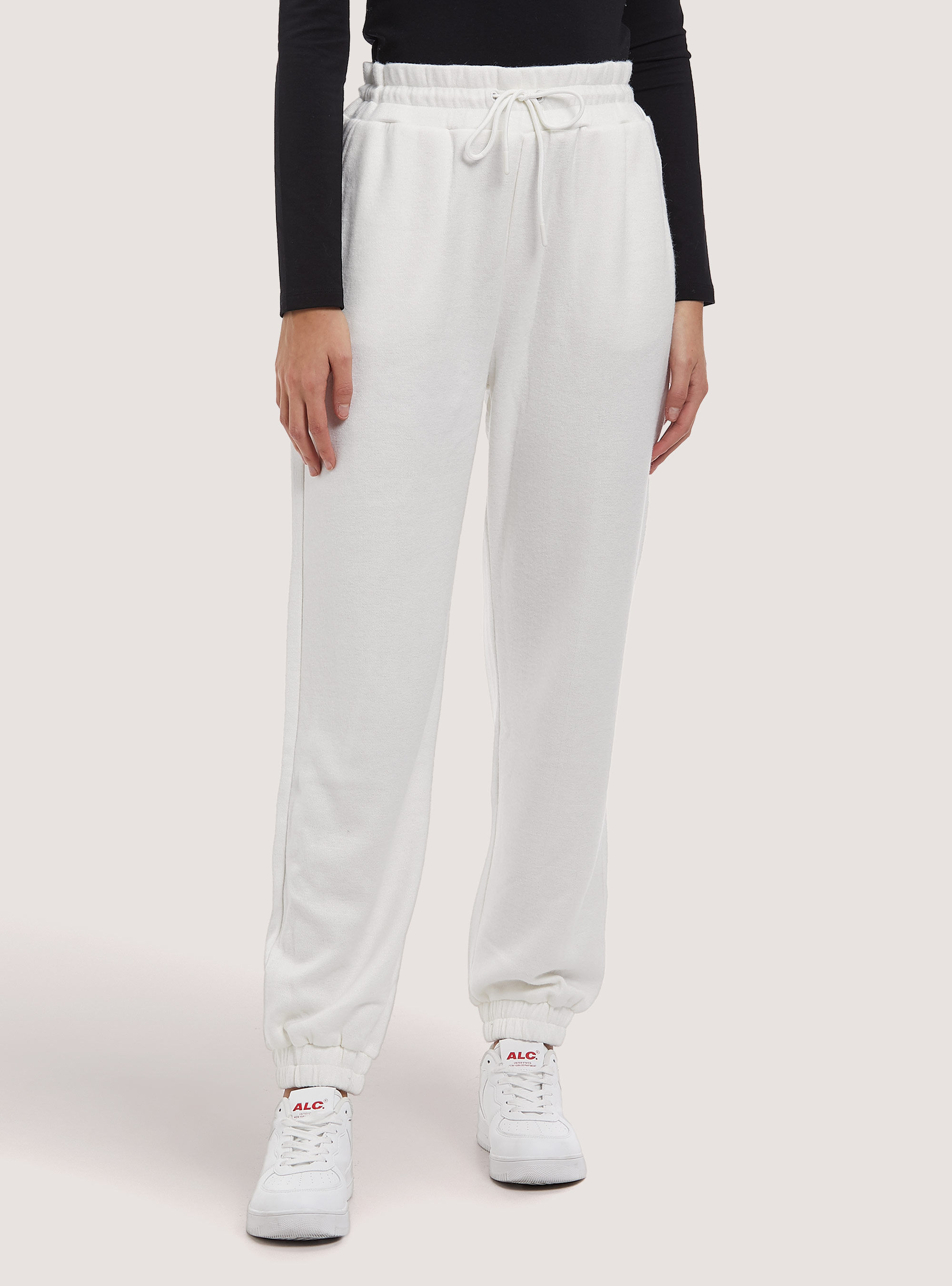 Soft white joggers online