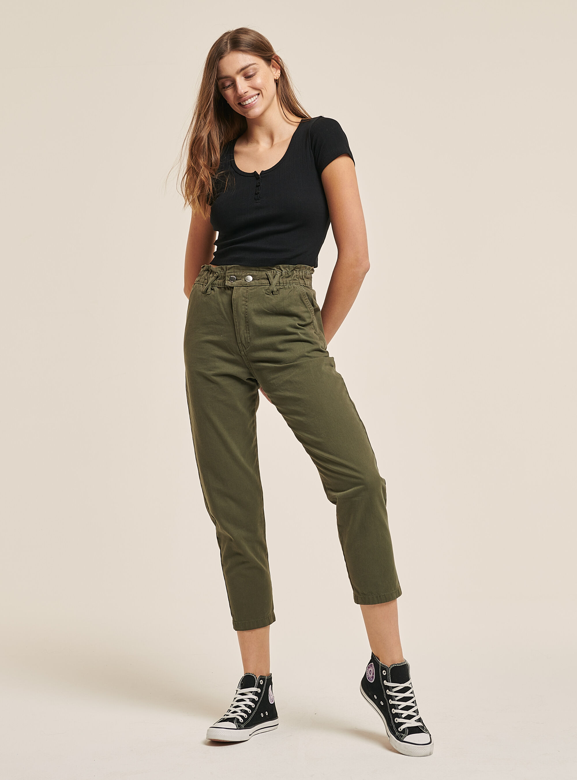 Cotton baggy trousers, C6632 KAKY