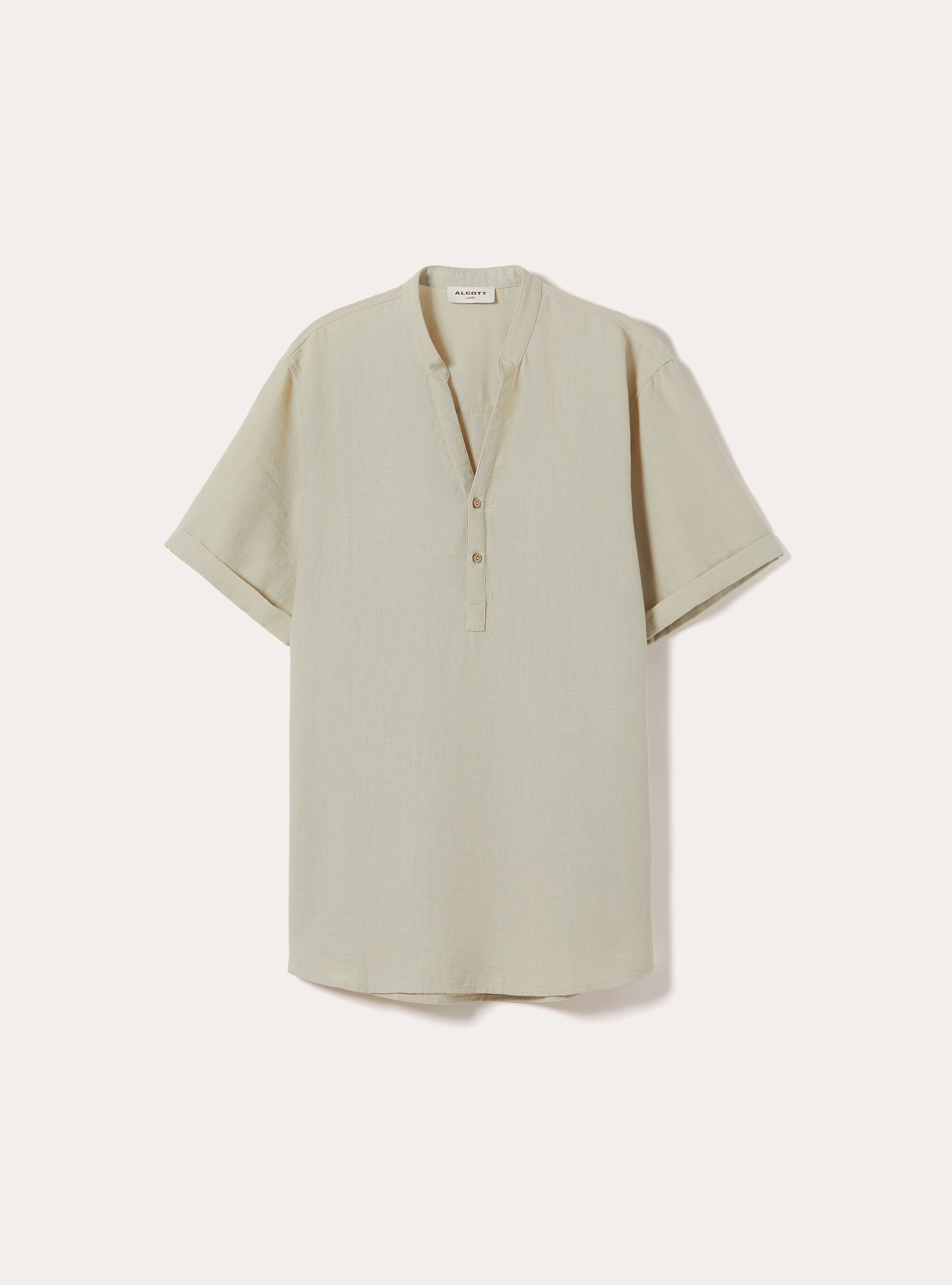 Mandarin collar shirt, BG3 BEIGE LIGHT