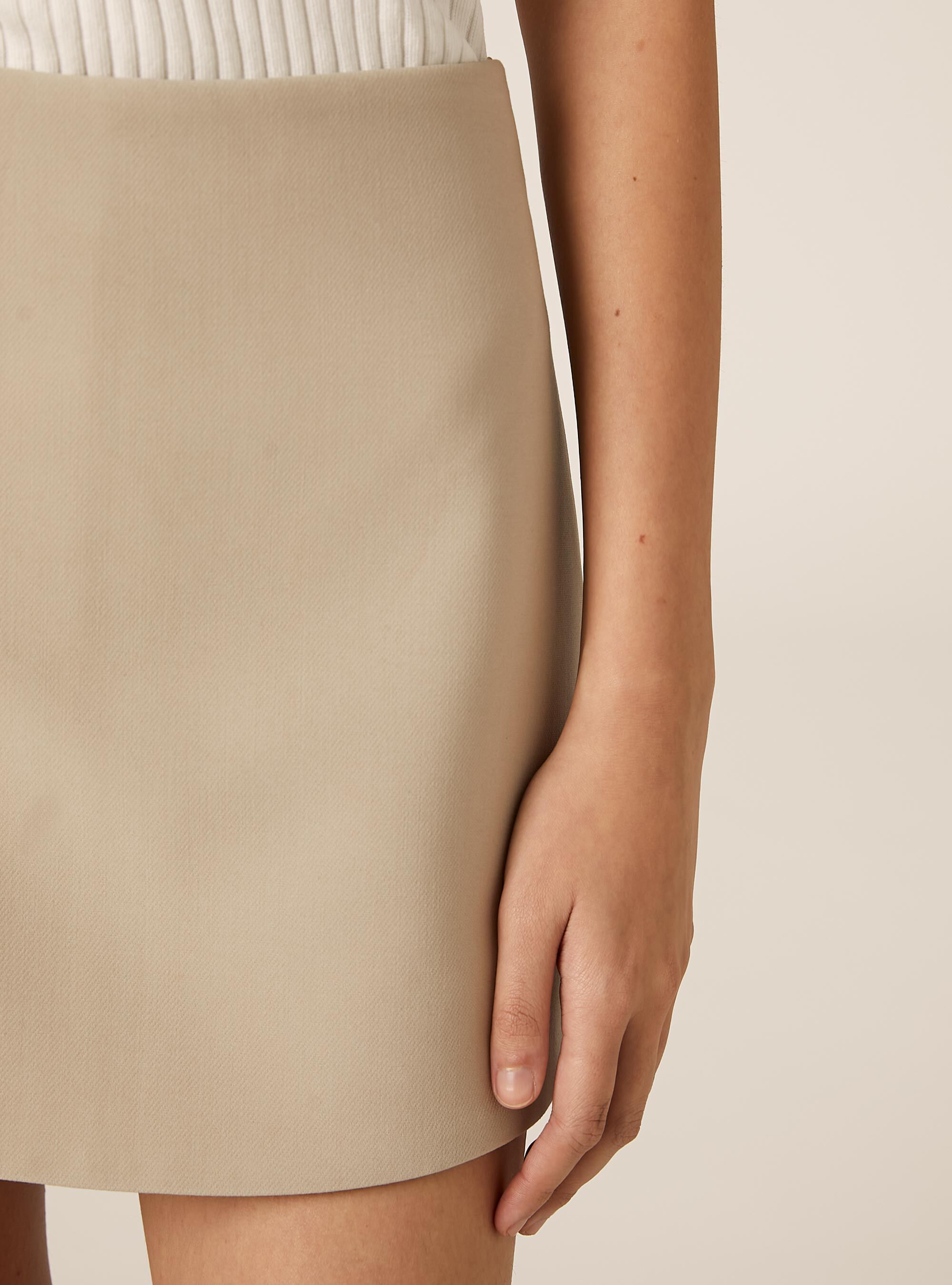 Skort basic a vita alta, BG2 BEIGE MEDIUM