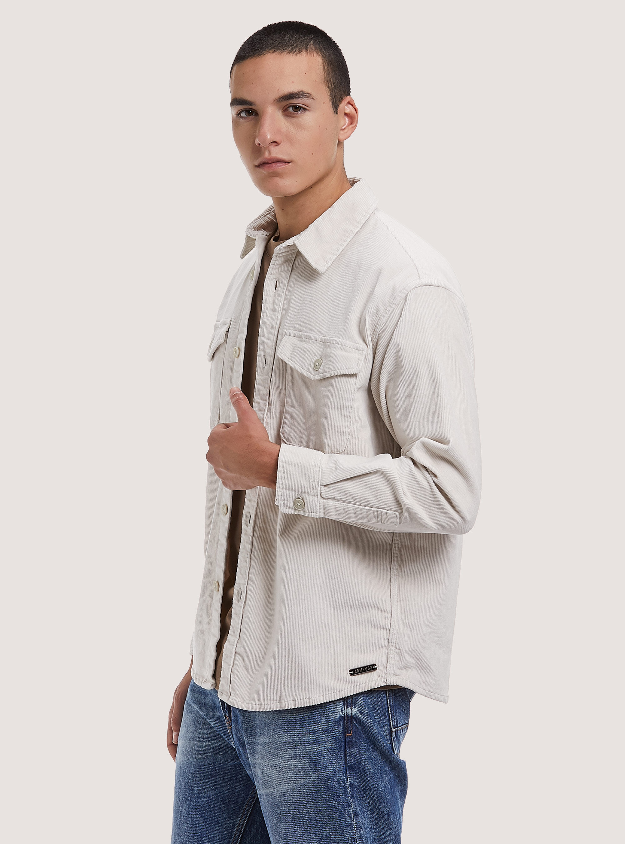 Camicia in velluto a costine